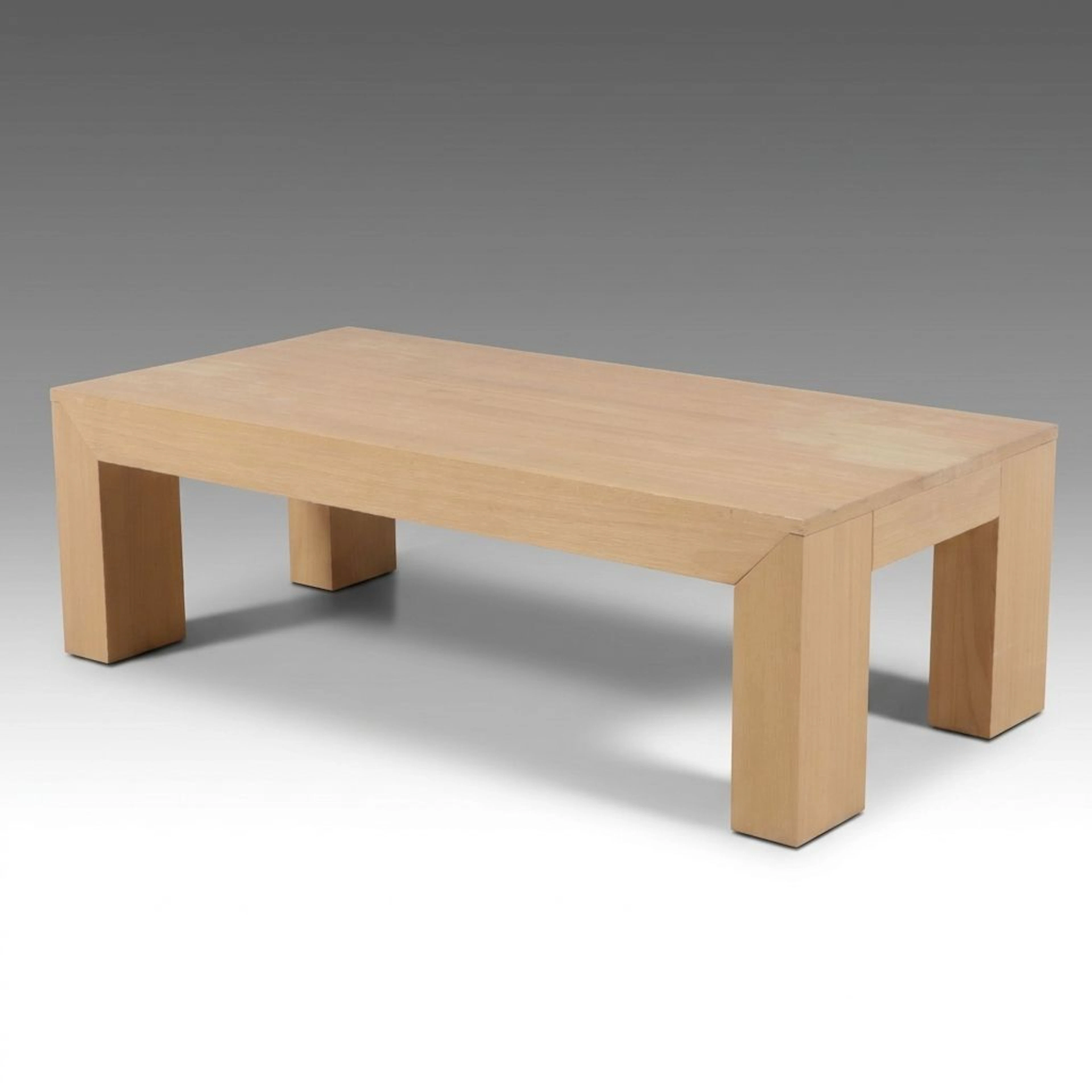 Minimalist Modern Light Oak Coffee Table, 21st Century
