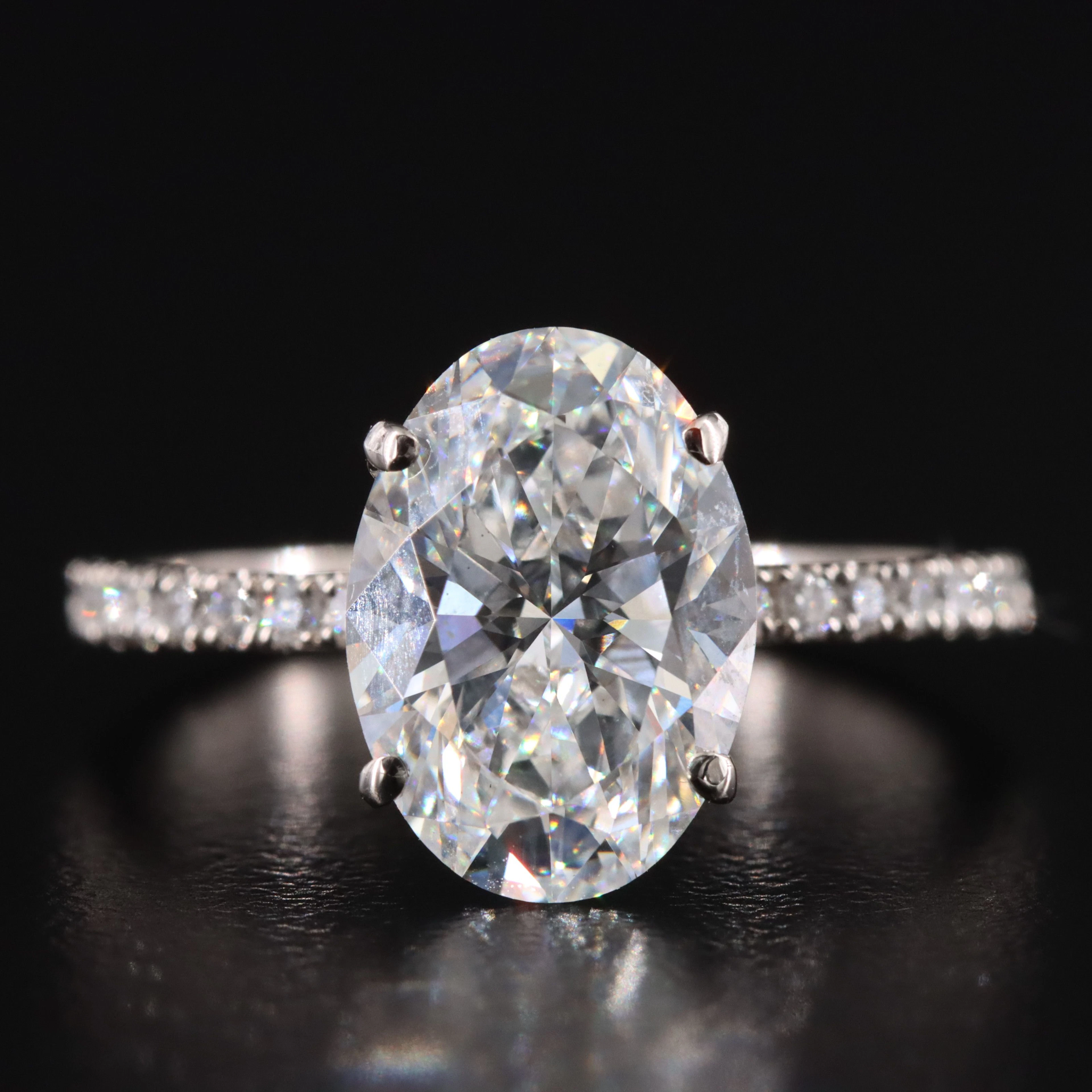 18K 3.21 CTW Lab Grown Diamond Ring with IGI Report