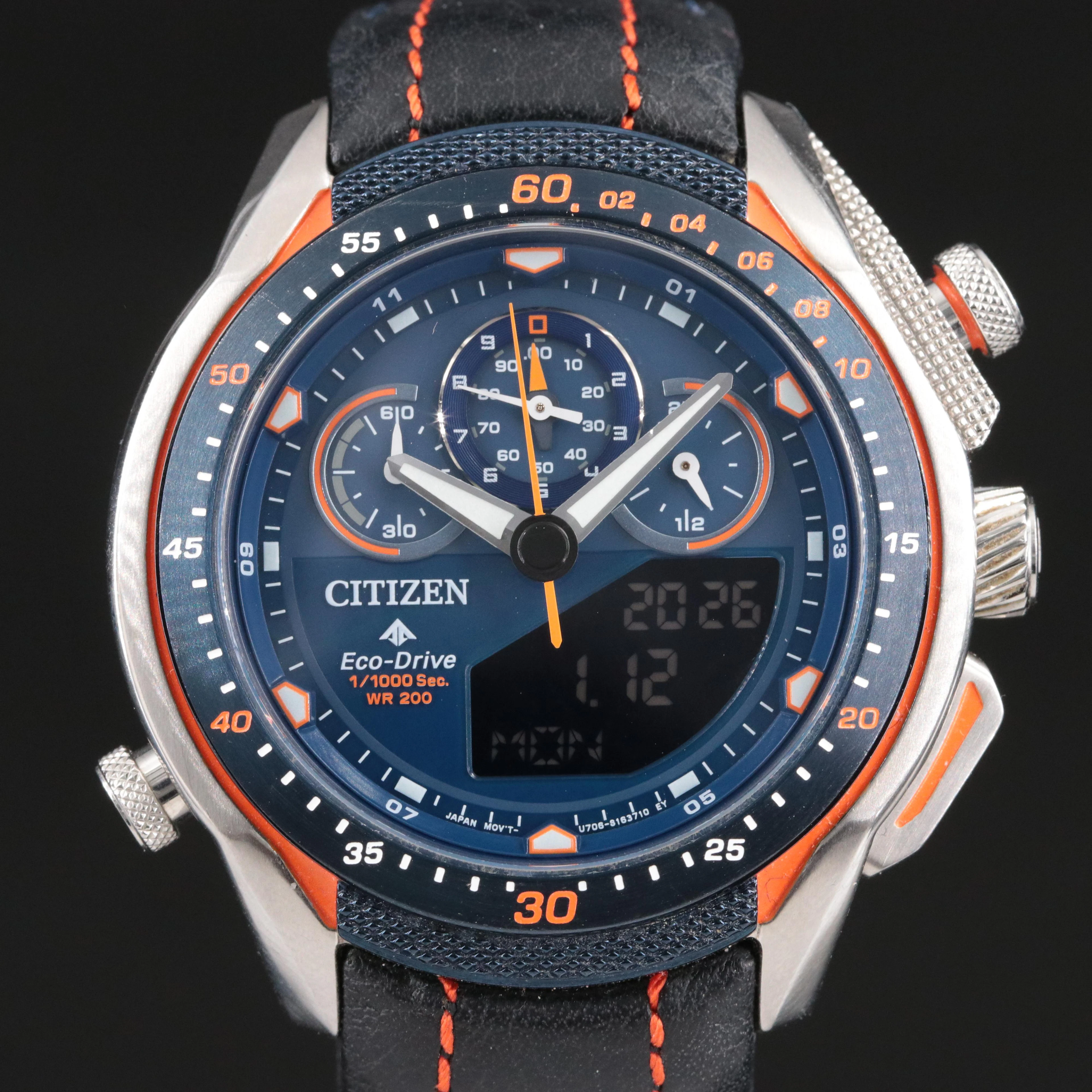 Citizen Eco - Drive Promaster Stainless Steel Digital Analog Watch