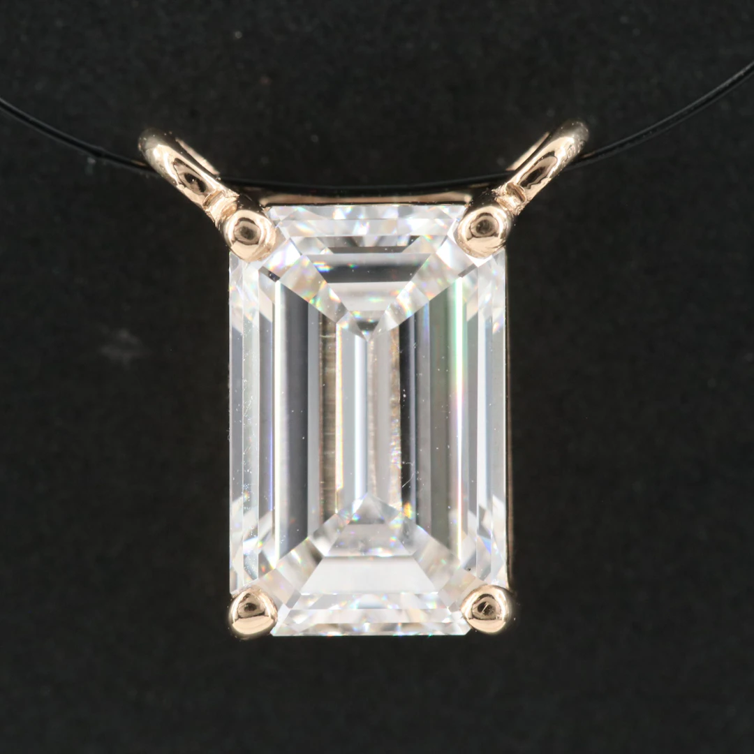 14K Pendant Setting with 1.51 CT Lab Grown Diamond and IGI Report
