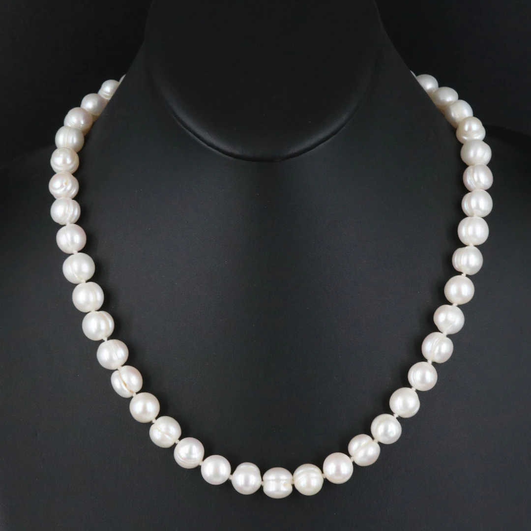 Princess Length Pearl Necklace with 14K Clasp