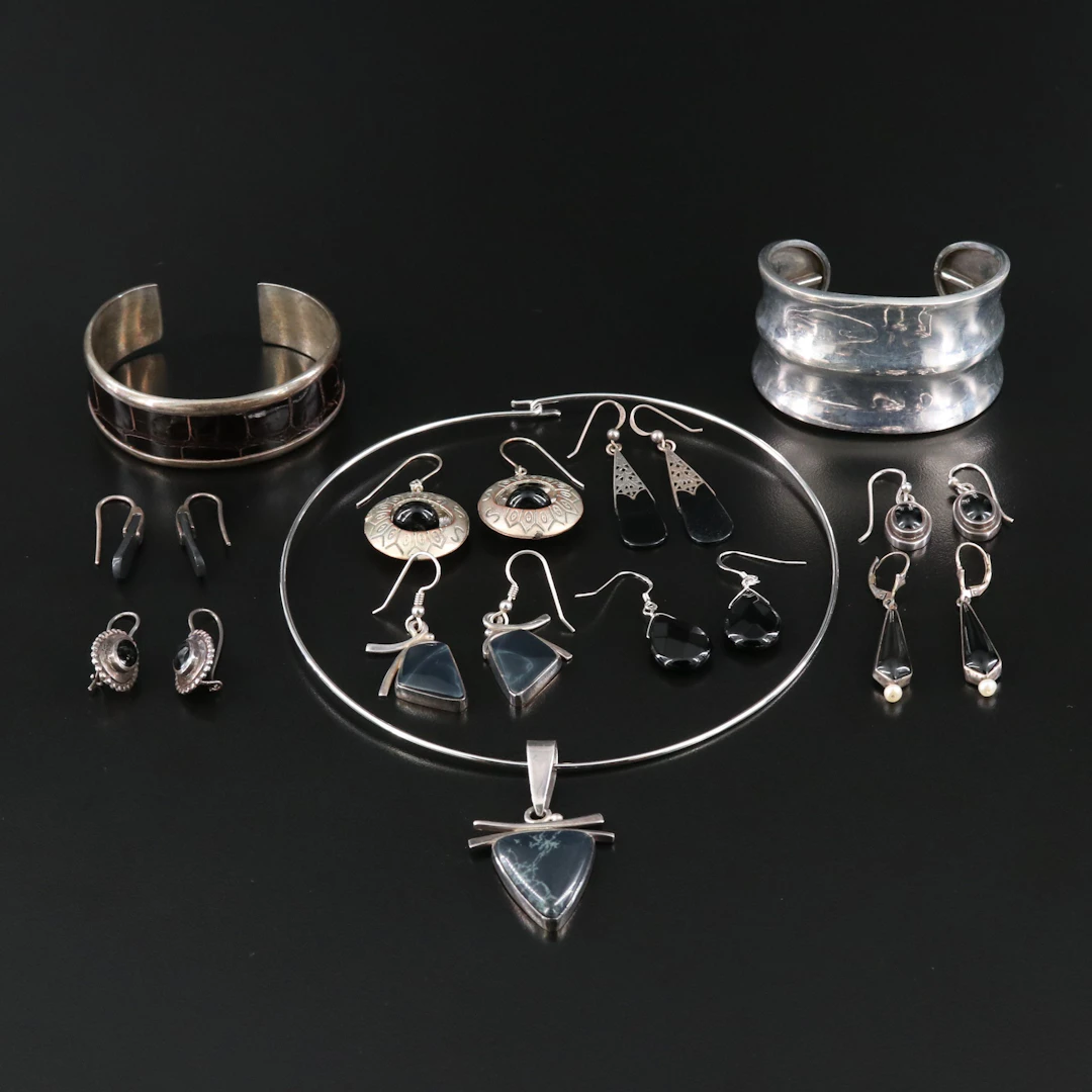 Black Onyx, Pearls and Sterling Featured in Jewelry Collection
