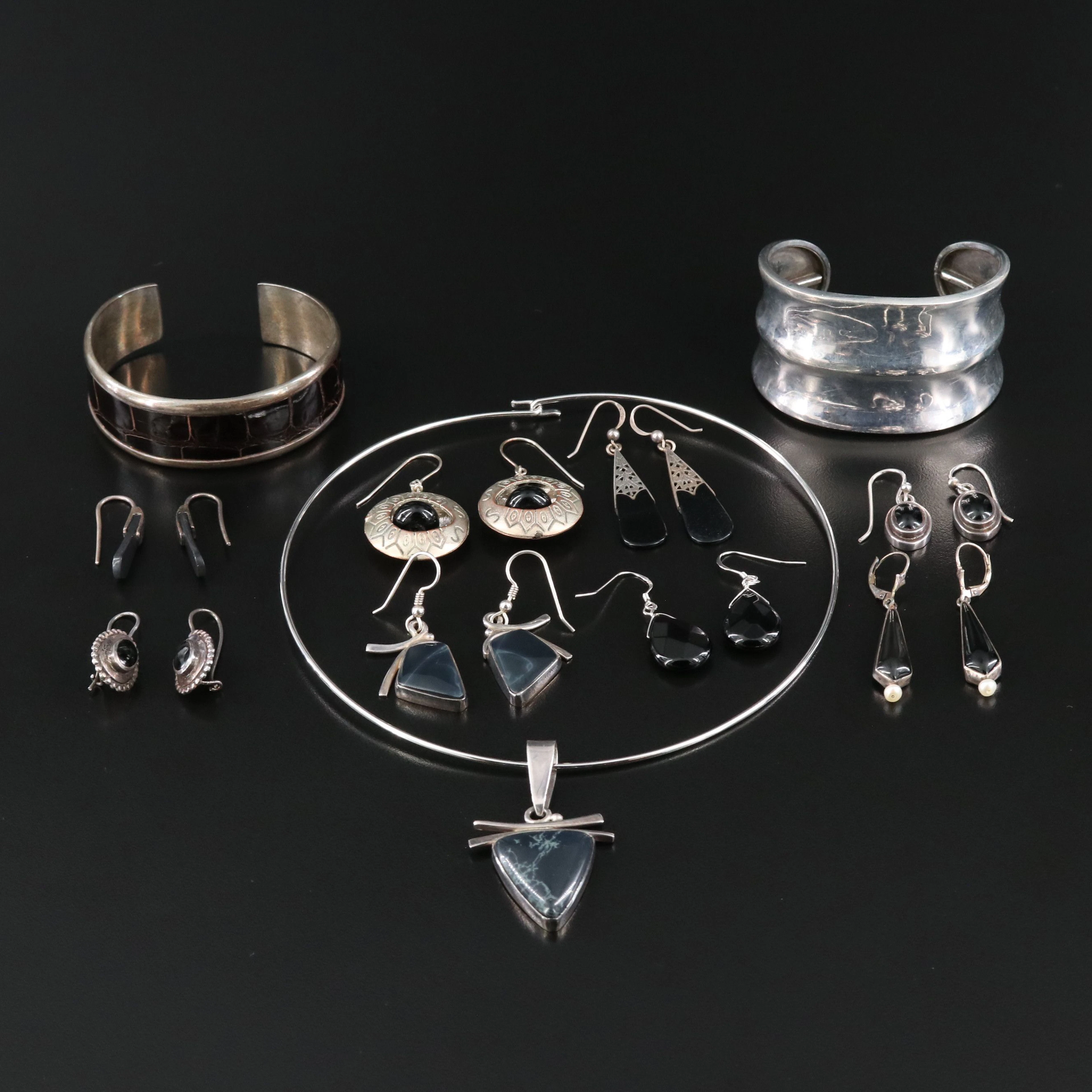 Black Onyx, Pearls and Sterling Featured in Jewelry Collection