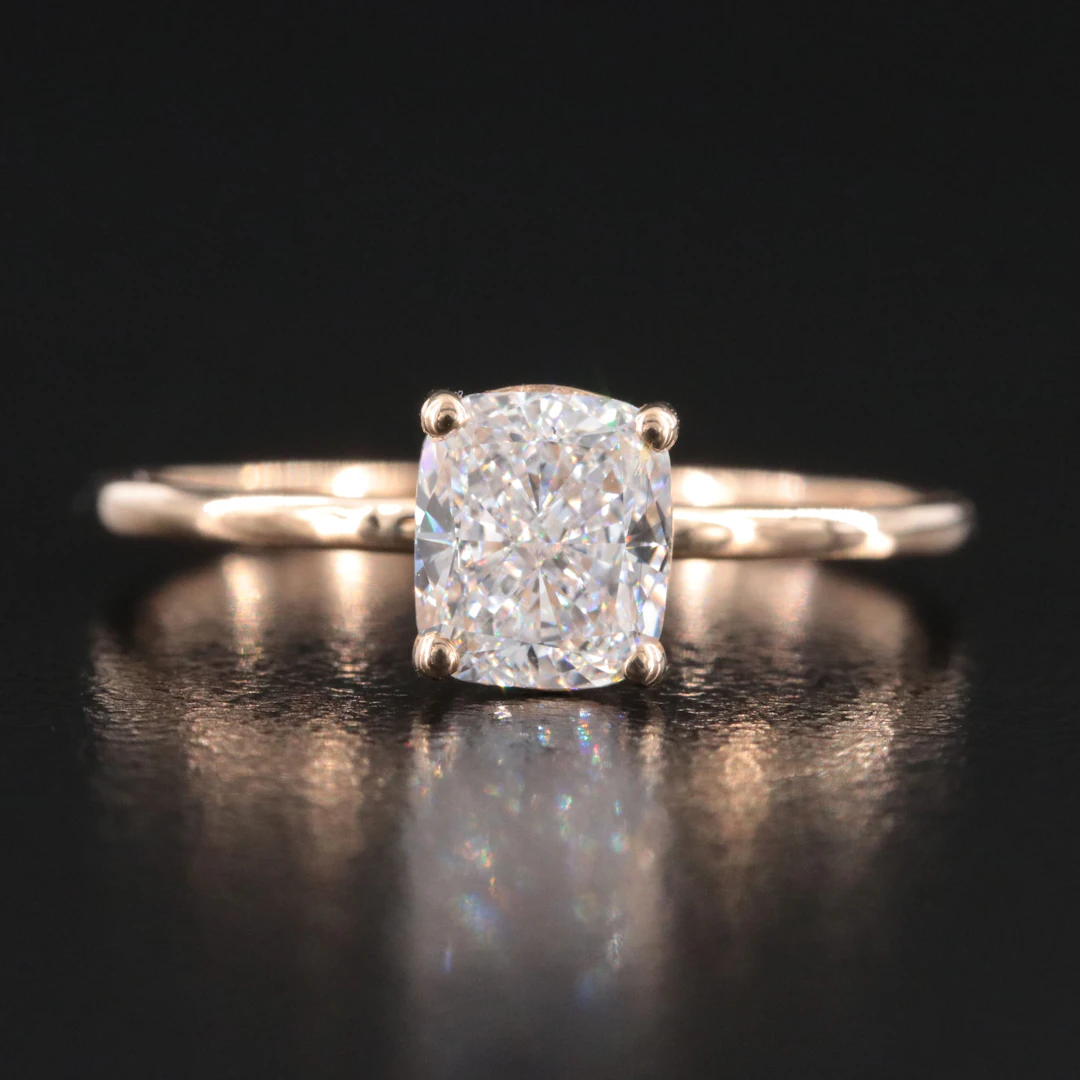 14K 1.02 CT Lab Grown Diamond Solitaire Ring with IGI Report