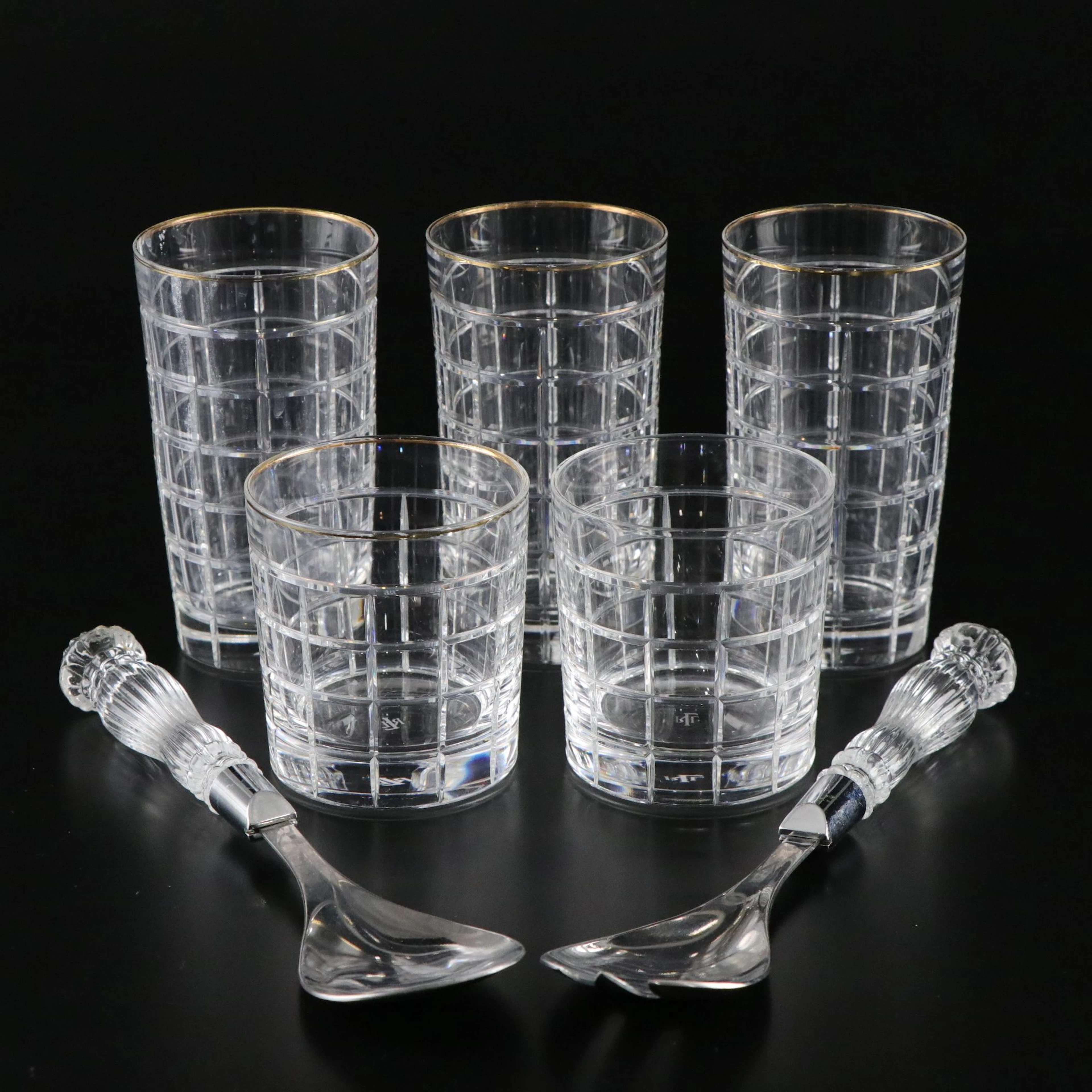 Ralph Lauren Highball & Double Old Fashioned Glasses with Salad Set