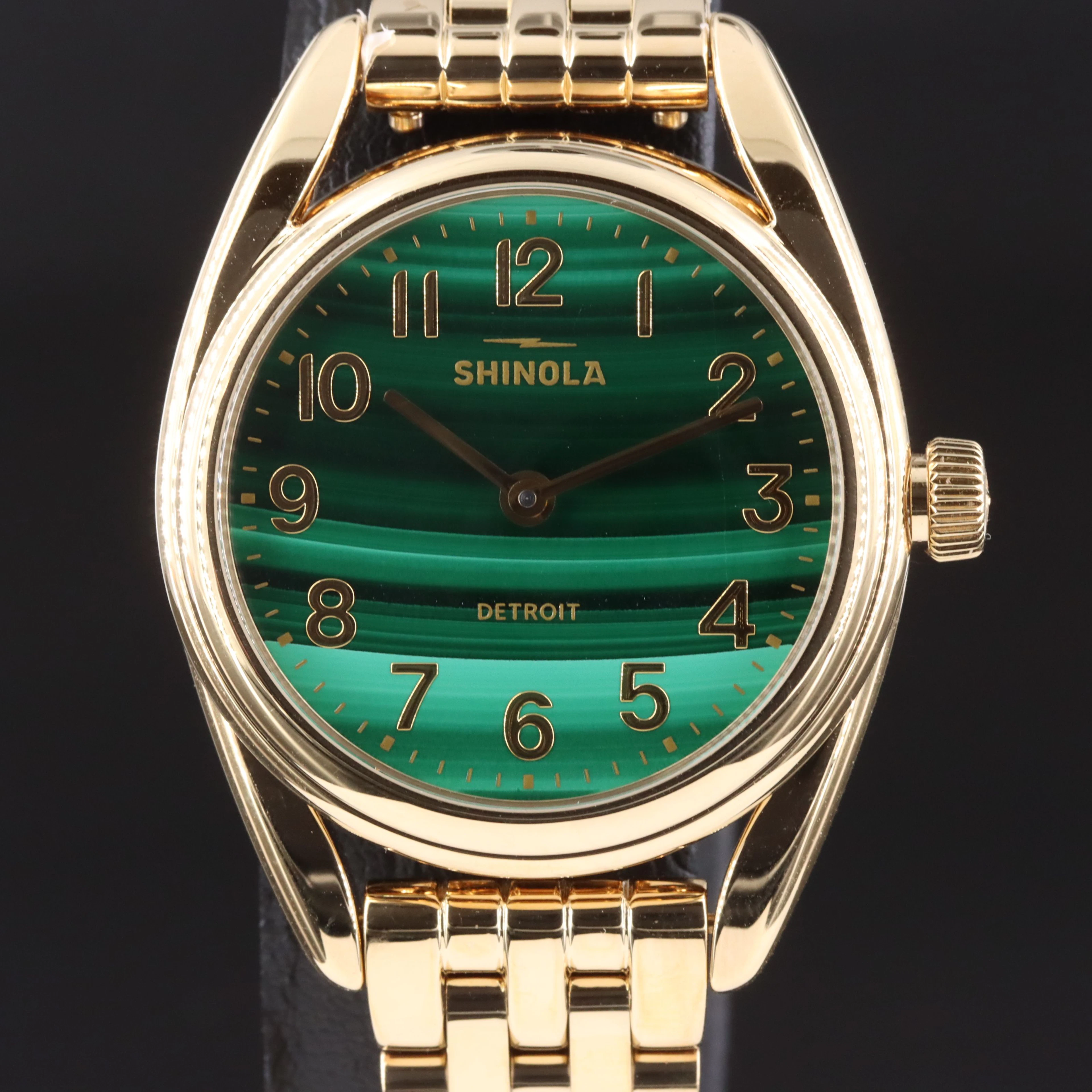 Shinola Derby Malachite Dial Steel Watch