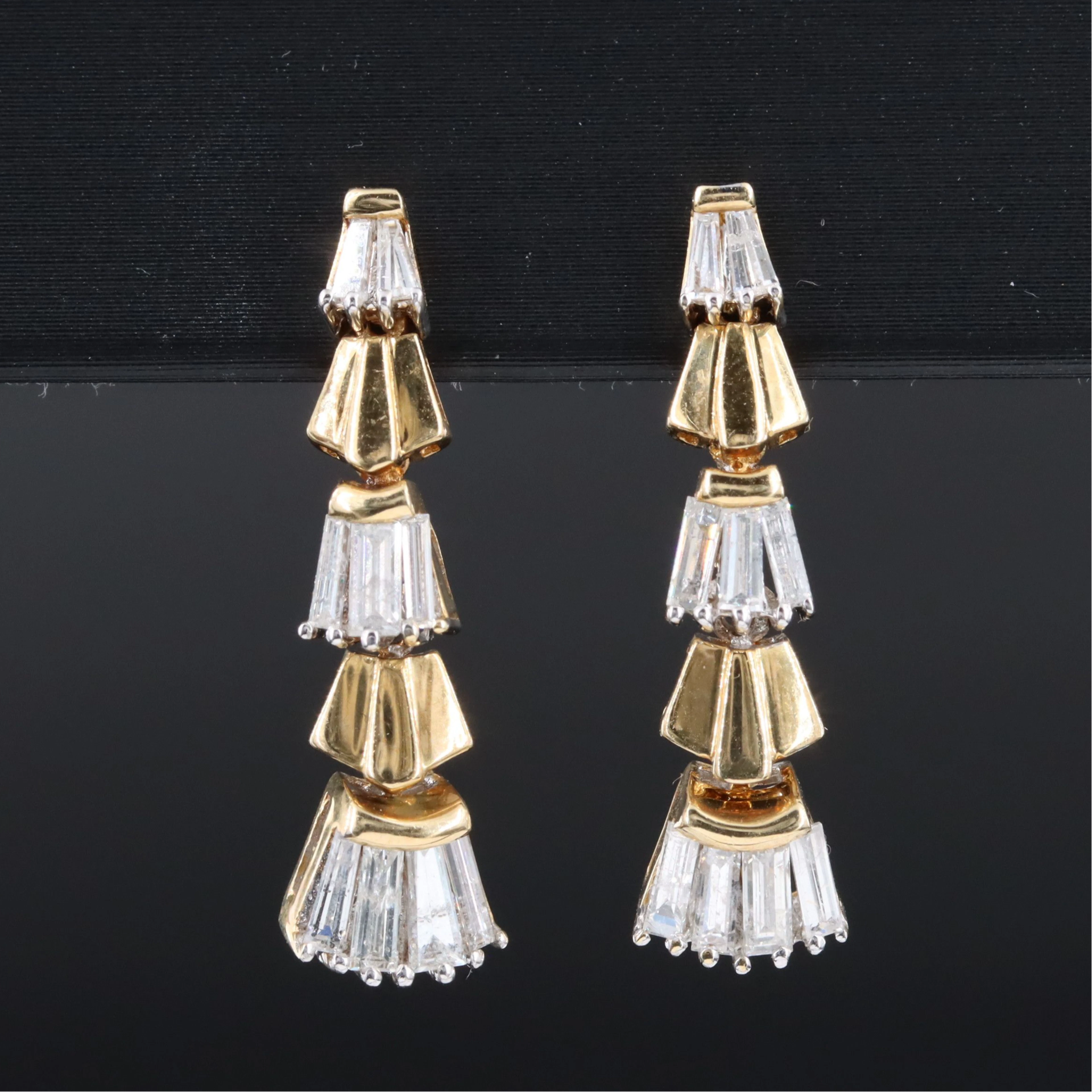 14K 1.04 CTW Diamond Drop Earrings
