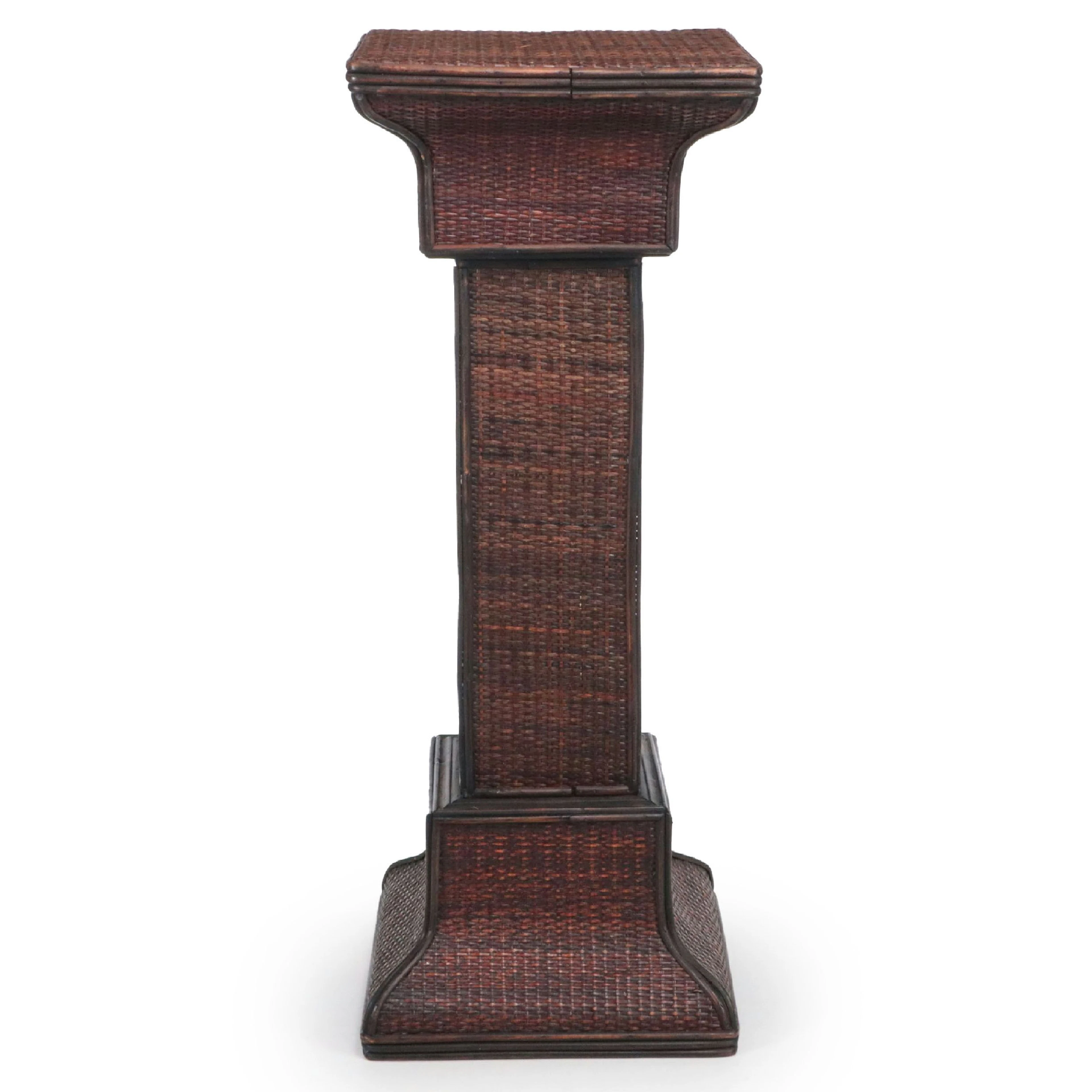 Gabriella Crespi Style Woven Rattan Pedestal