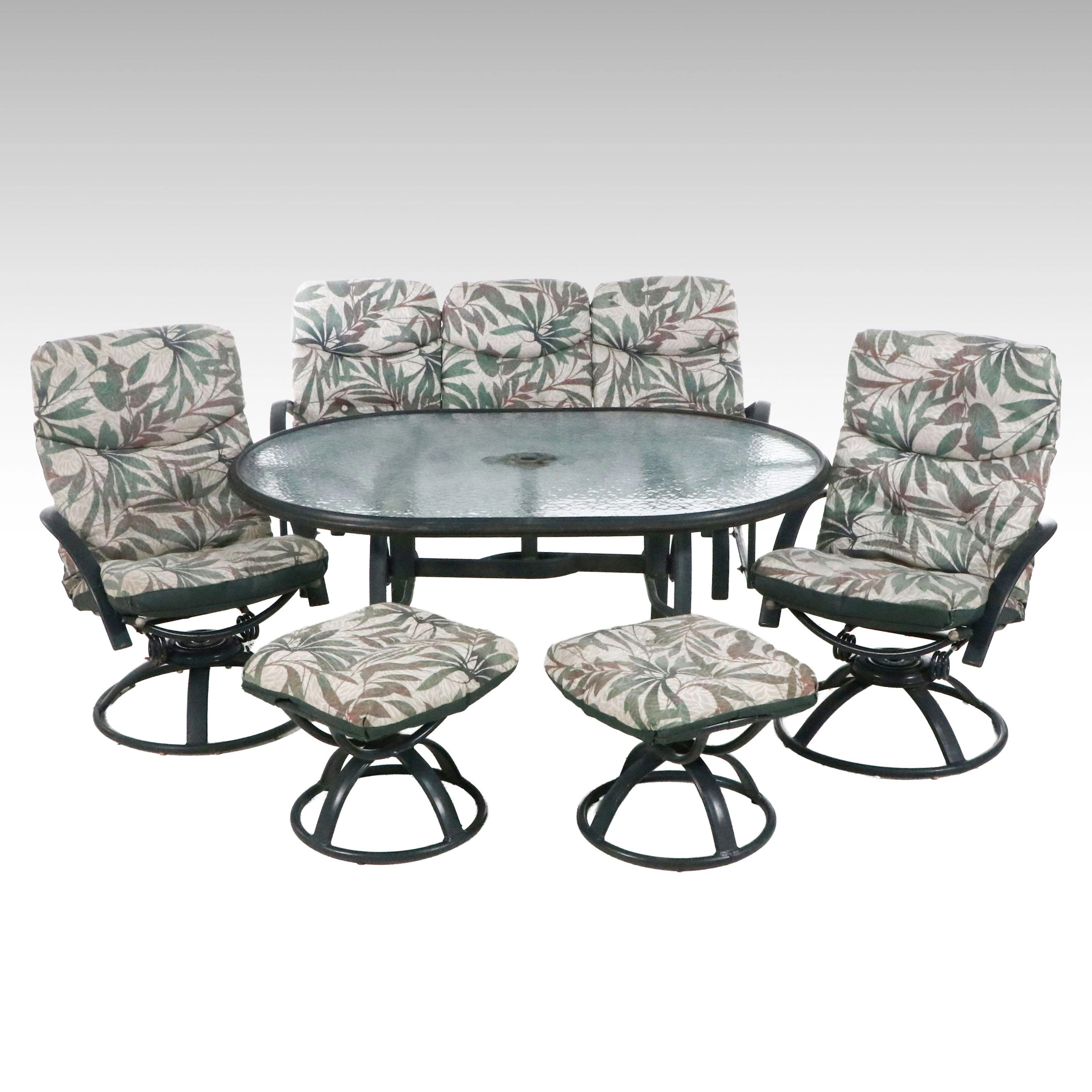 Homecrest Six-Piece Metal Patio Set, Late 20th to Early 21st Century