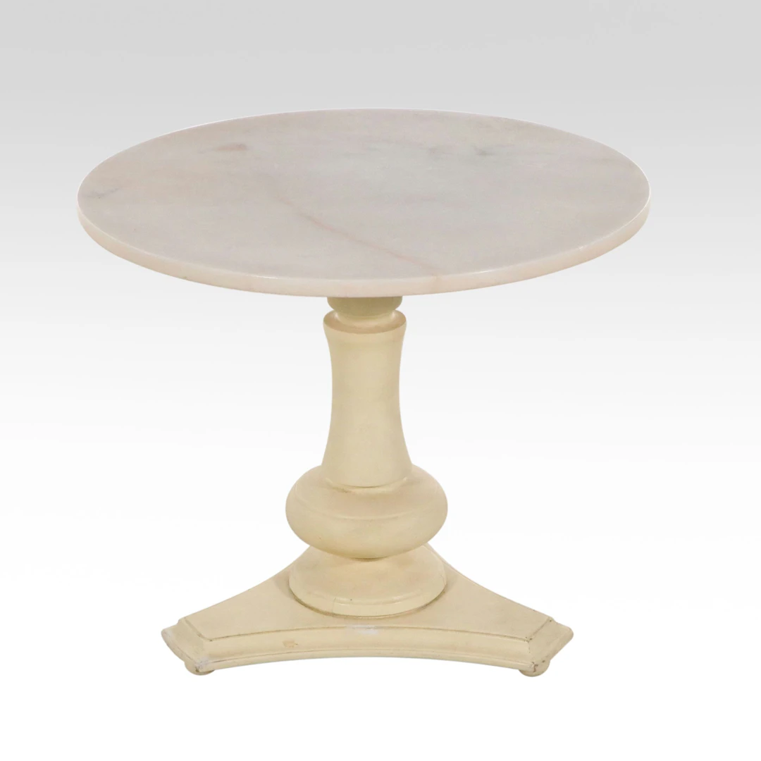 Neoclassical Style Marble Top Pedestal Table, Mid to Late 20th Century