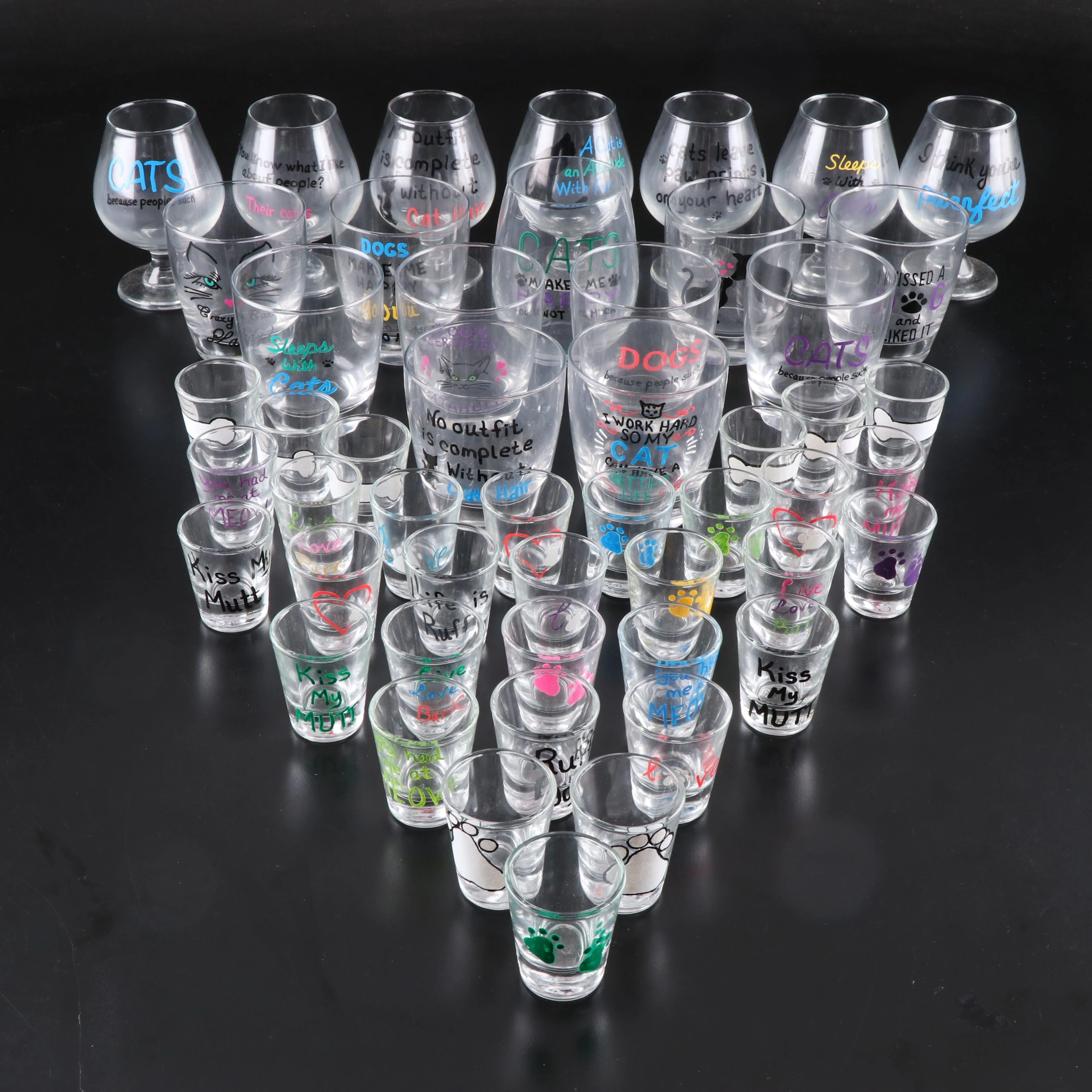 Hand-Painted Shot Glasses, Cocktail Glasses and More by Lofty Creations