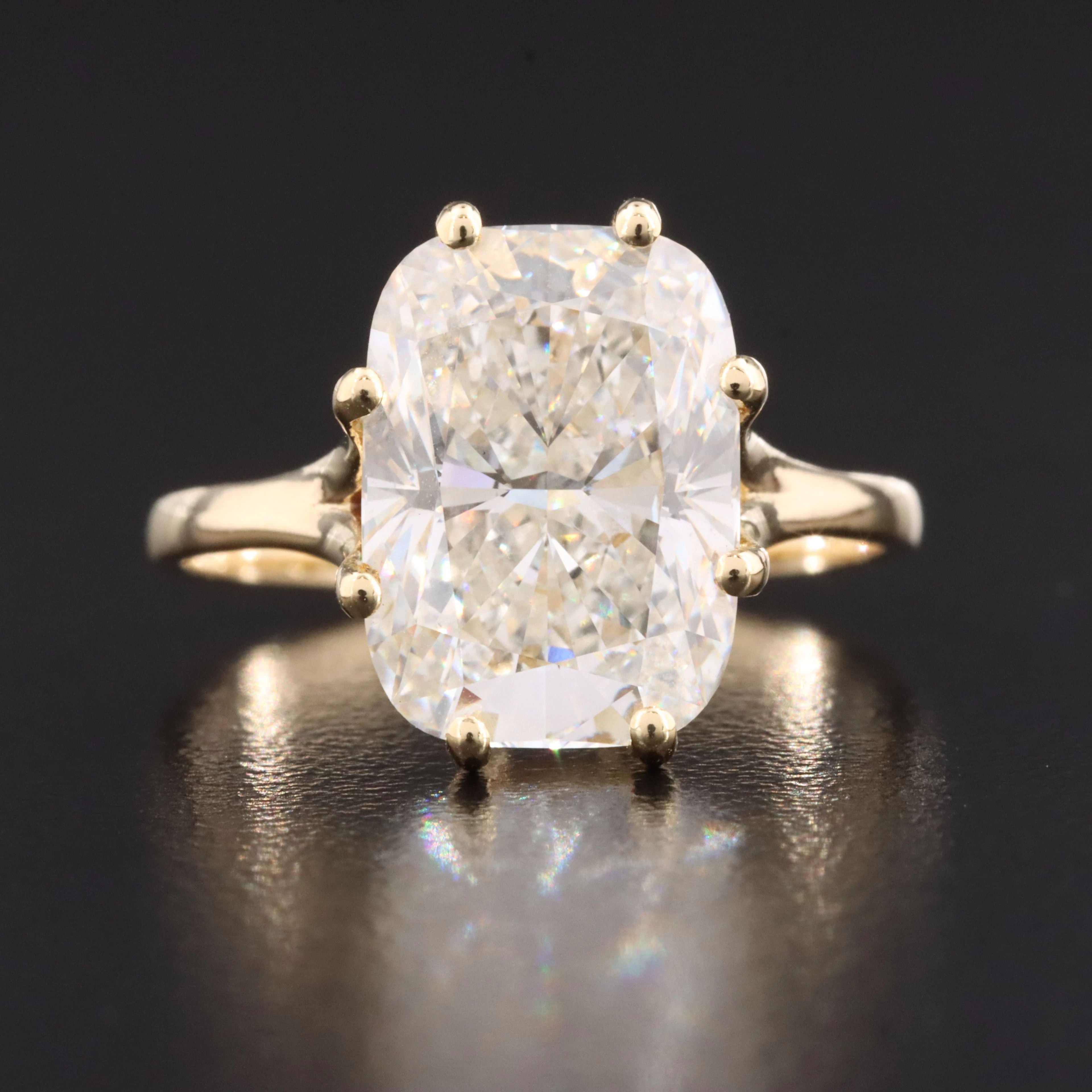 18K 5.05 CT Lab Grown Diamond Solitaire Ring with IGI Report