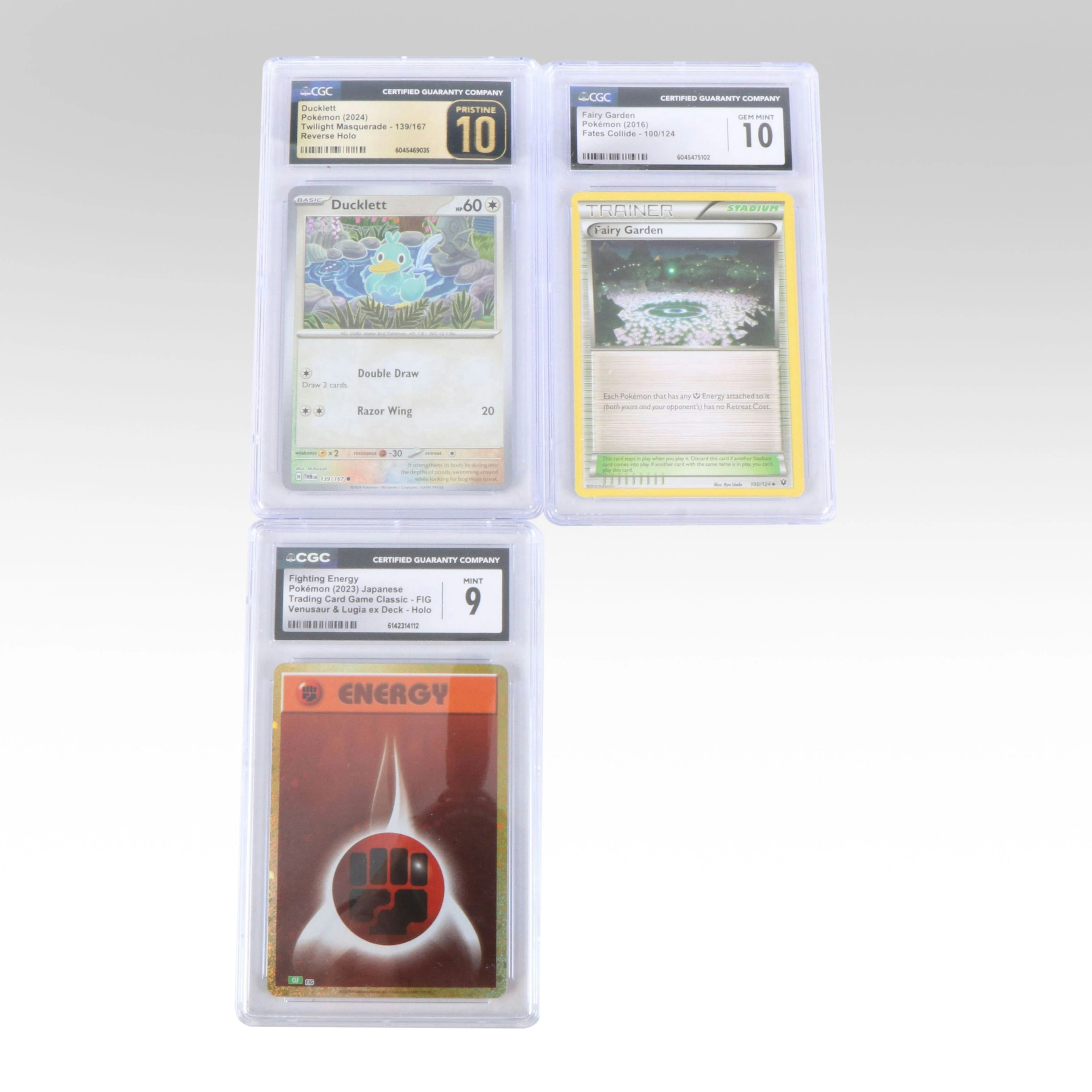 Three CGC Graded Pokémon Cards, 2010s-2020s
