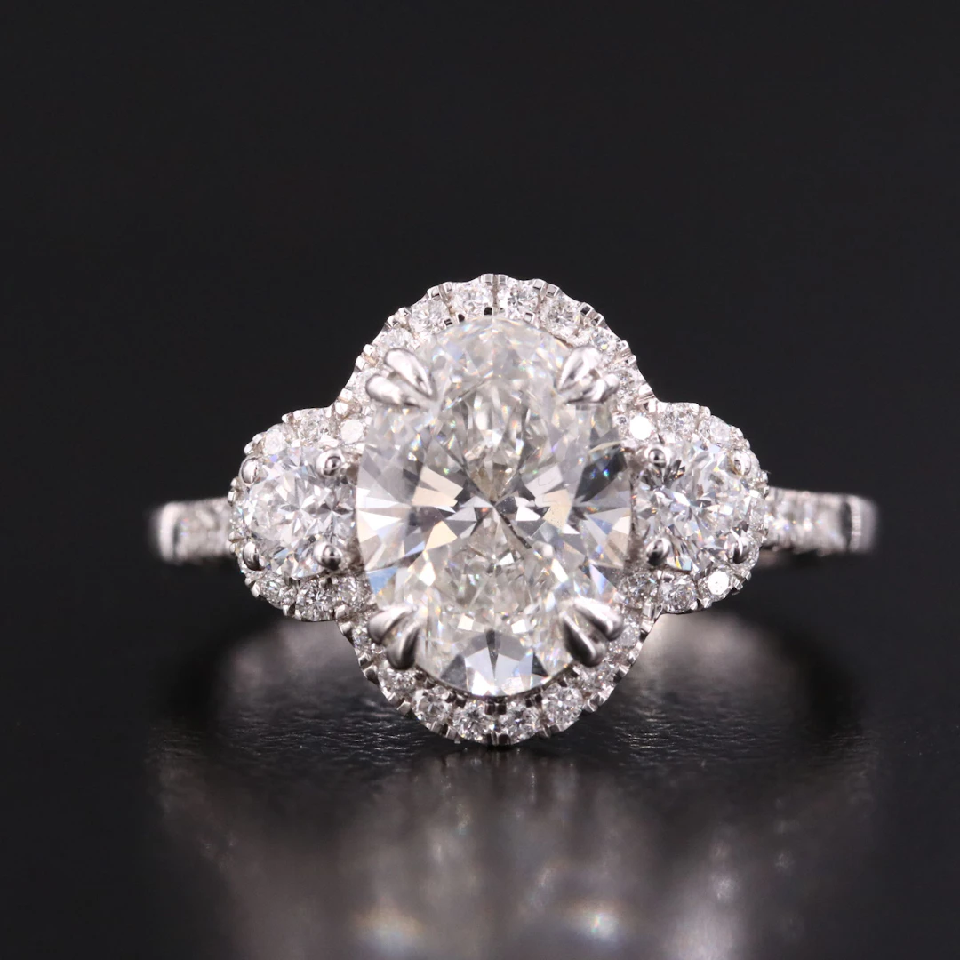 14K 3.00 CTW Lab Grown Diamond Ring with IGI Report