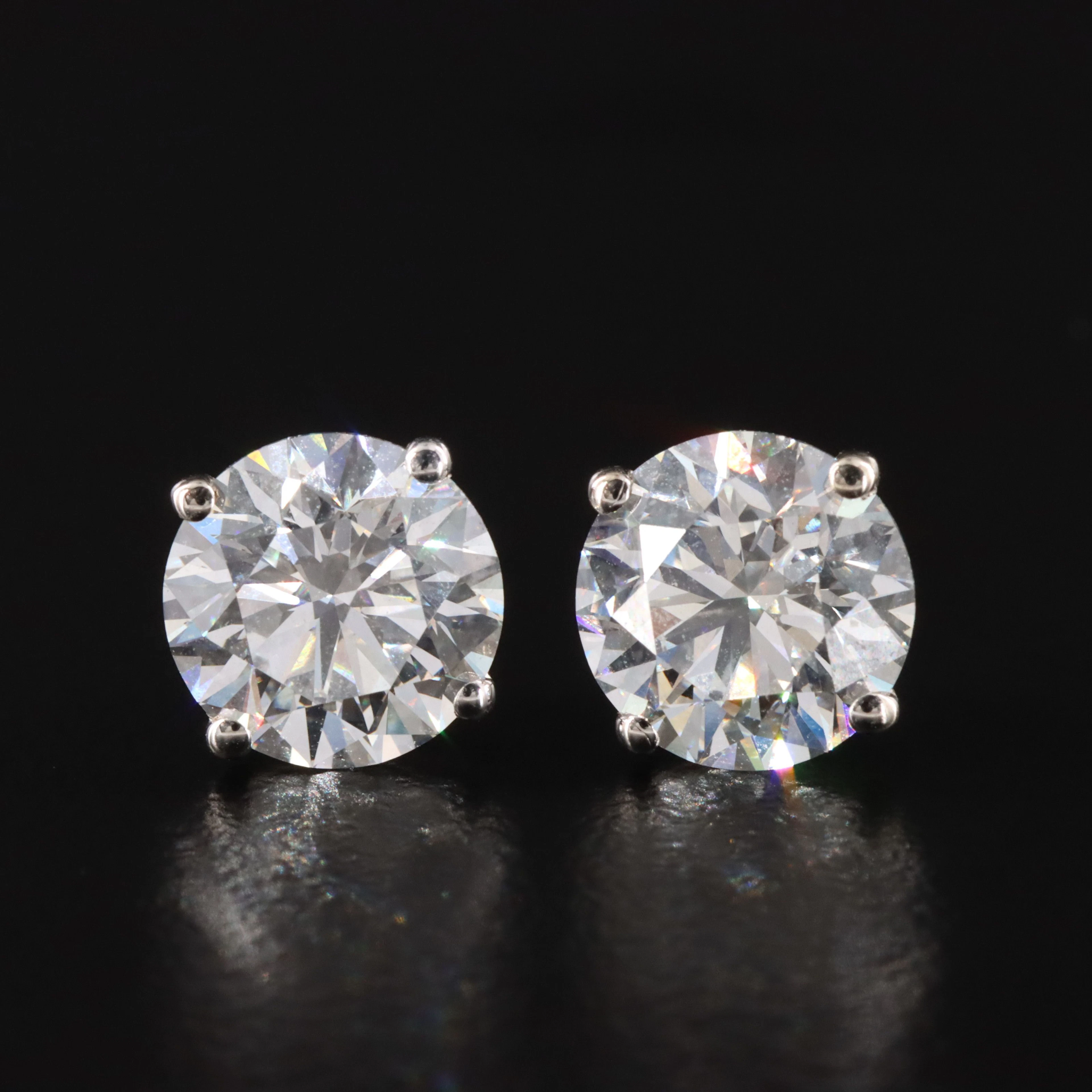14K 3.00 CTW Lab Grown Diamond Earrings with IGI Reports