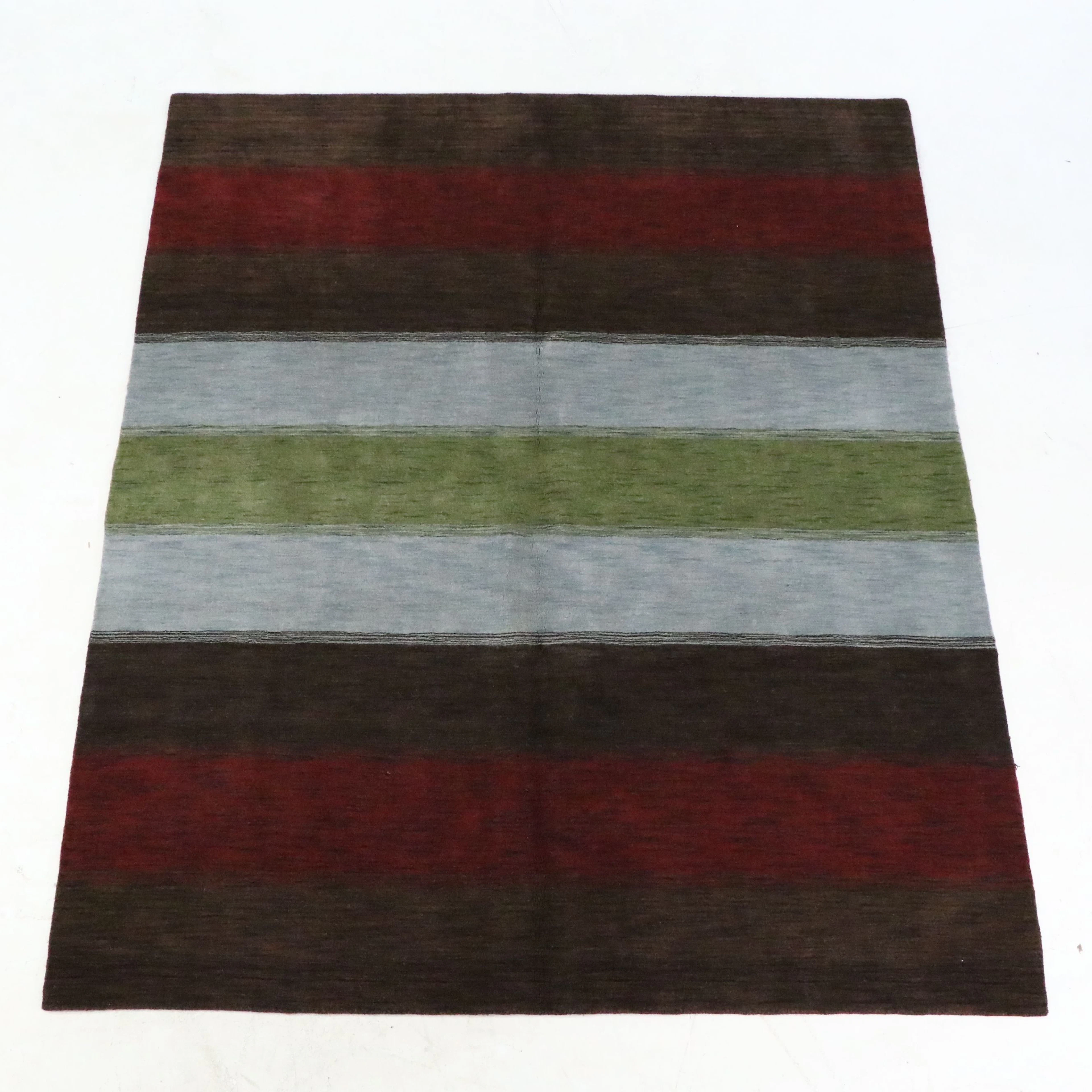 8'2 x 9'10 Hand-Knotted Indian Contemporary Area Rug