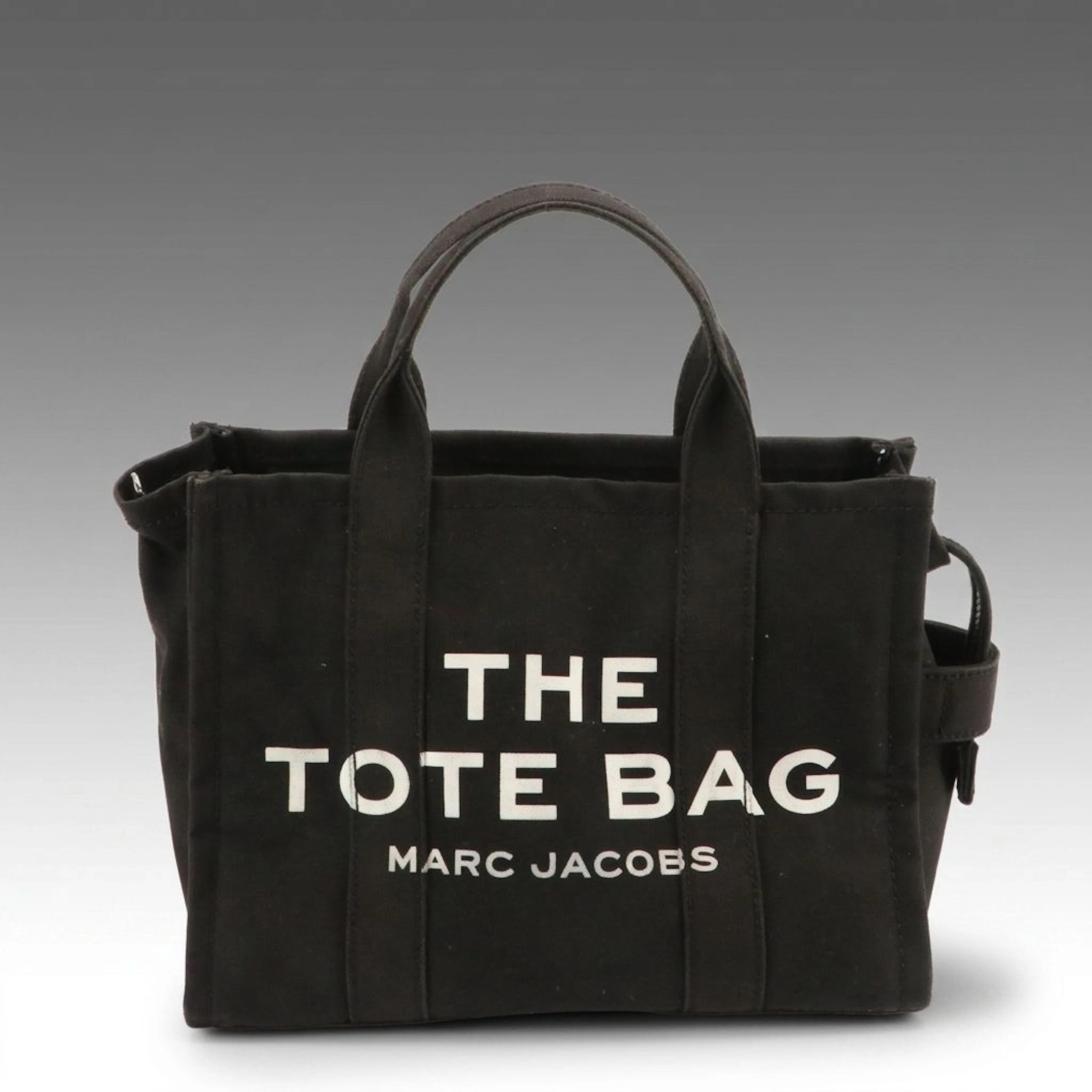 Marc Jacobs The Medium Two-Way Tote Bag in Black and White Canvas