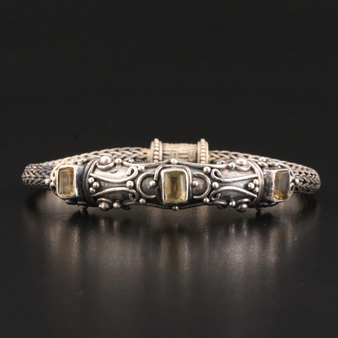Sterling Citrine Bracelet