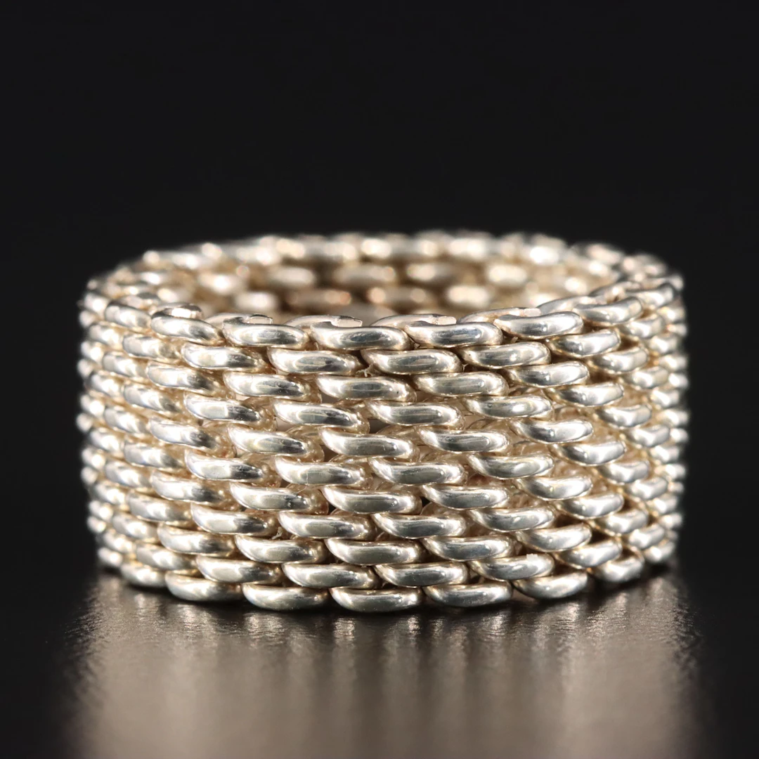 Tiffany & Co. Somerset Sterling Mesh Ring