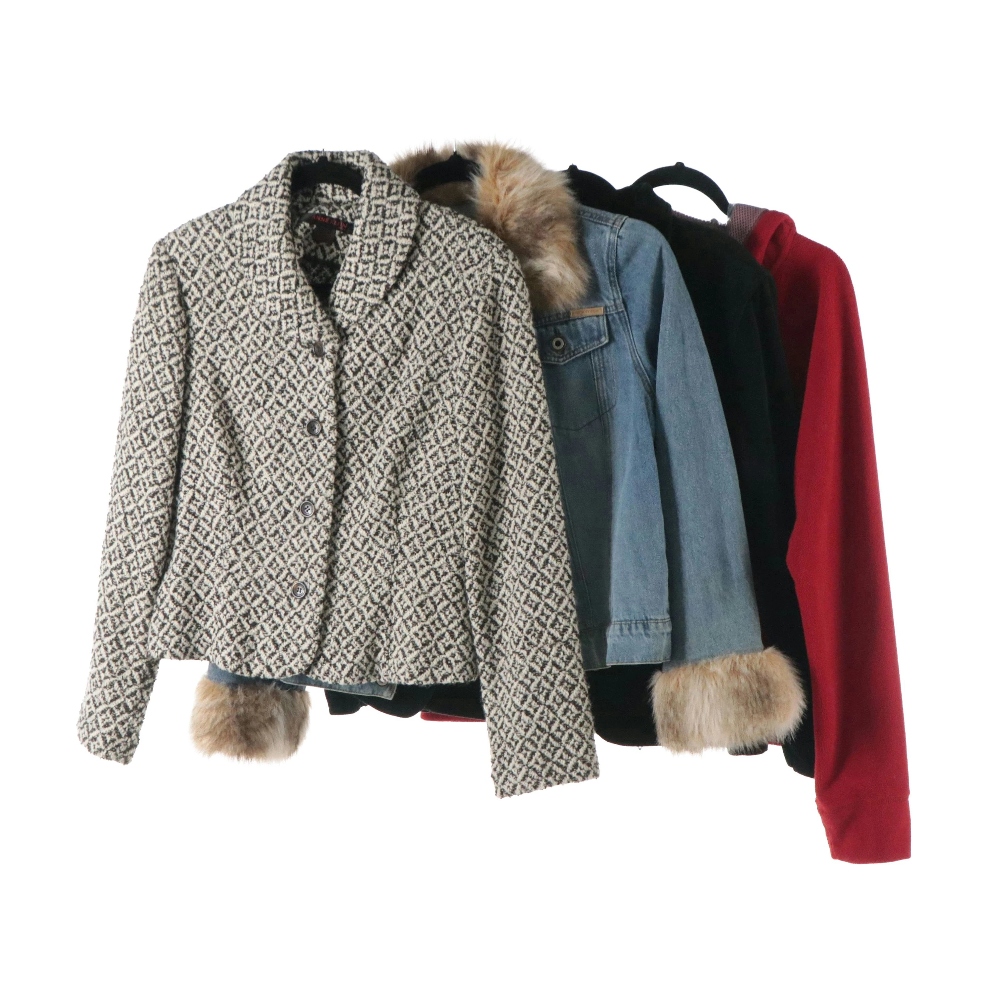Anne Klein Wool Blend Button-Front Jacket, One Tuff Babe Denim Jacket and More