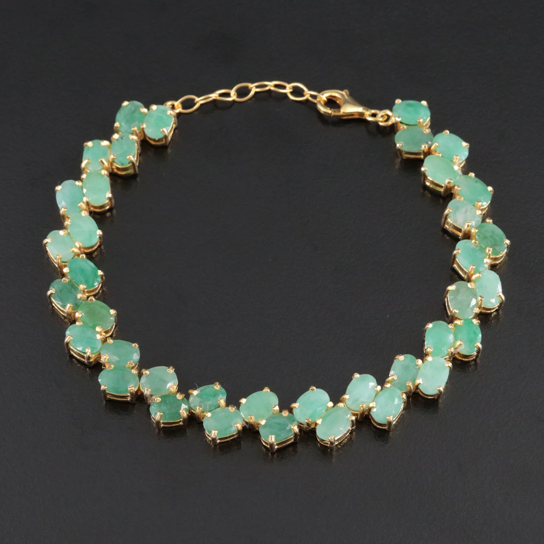 Sterling Emerald Bracelet