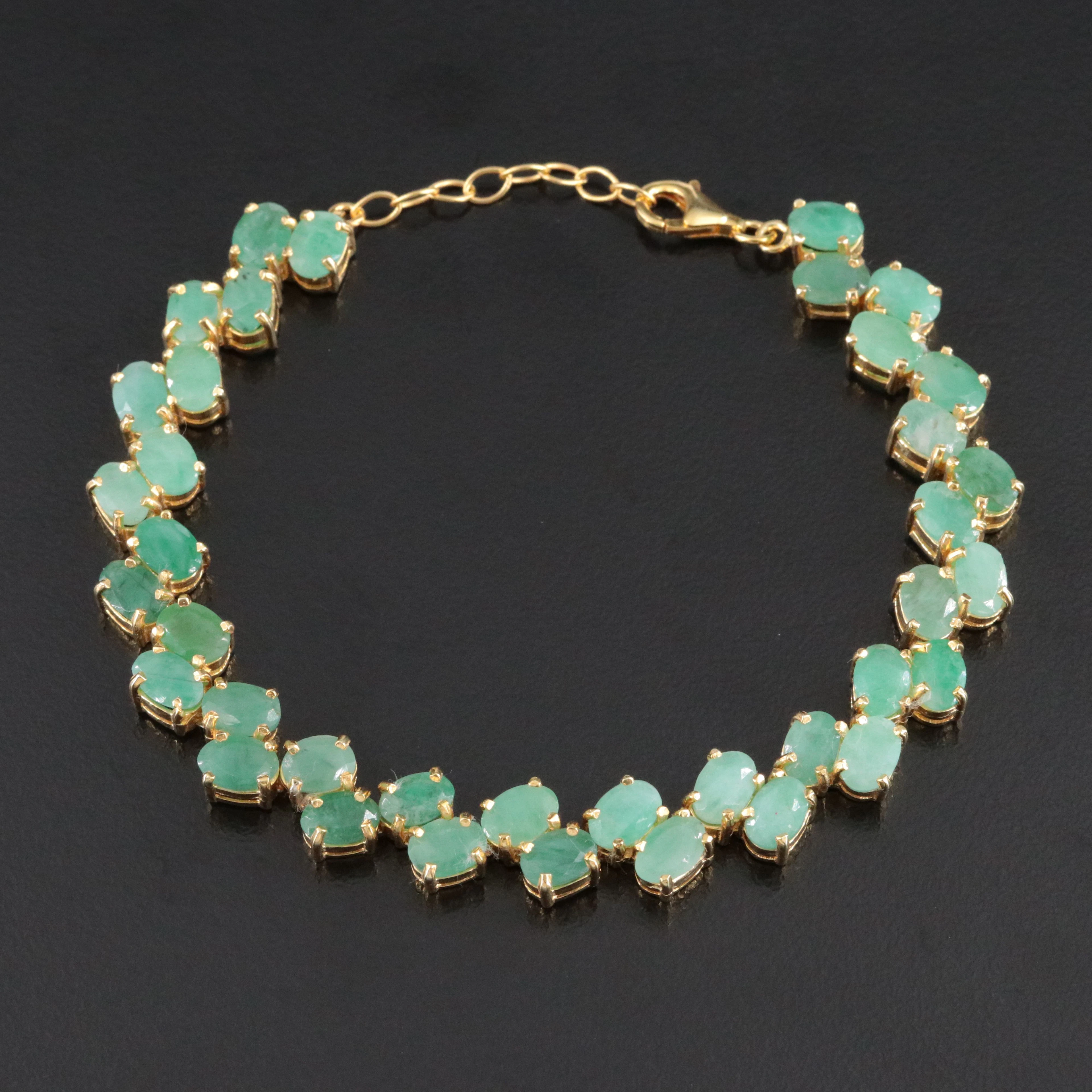 Sterling Emerald Bracelet