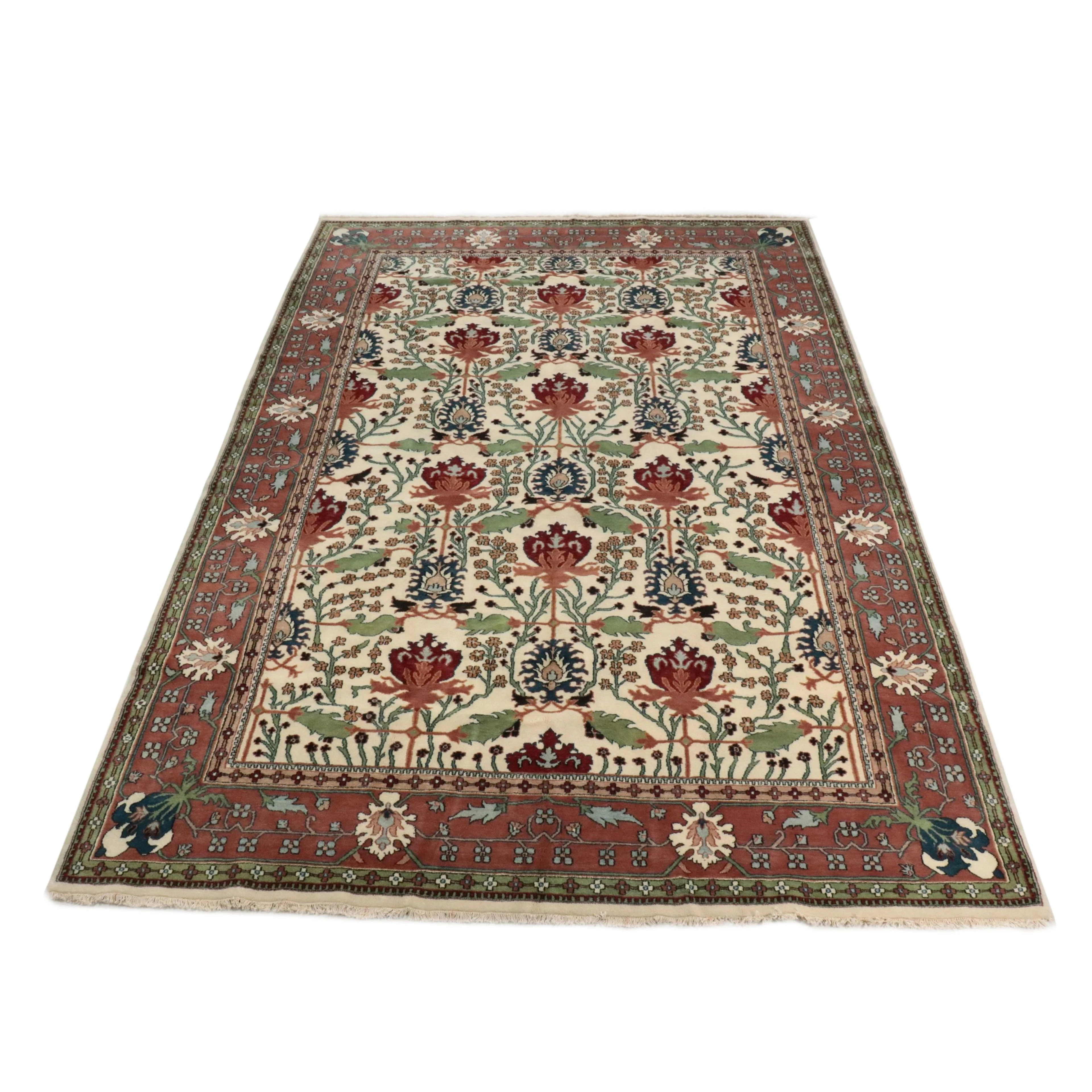 11'10 x 18'3 Hand-Knotted Indo-Persian Serapi Room Sized Rug