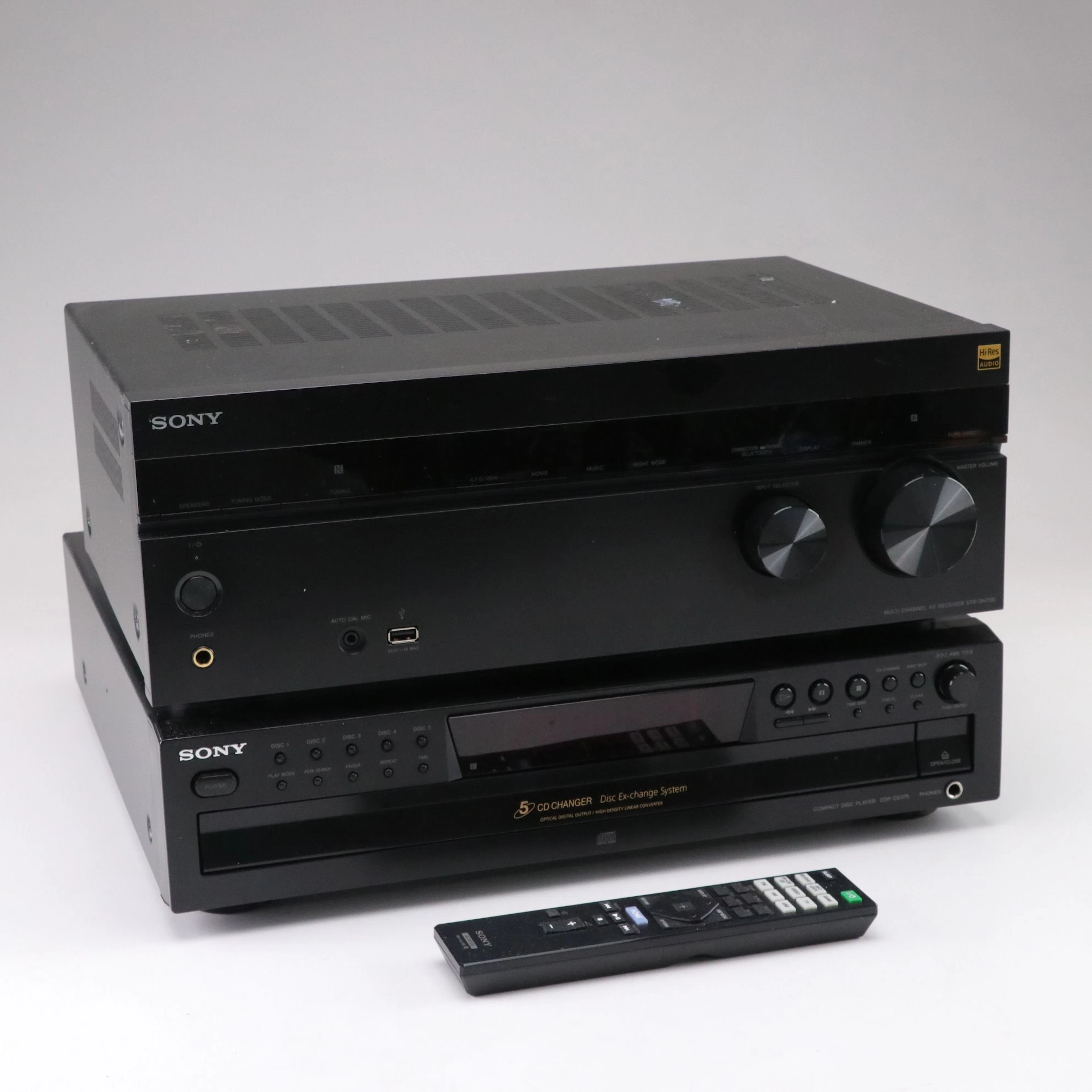 Sony 7.2 Channel AV Receiver and 5-Disk CD Player