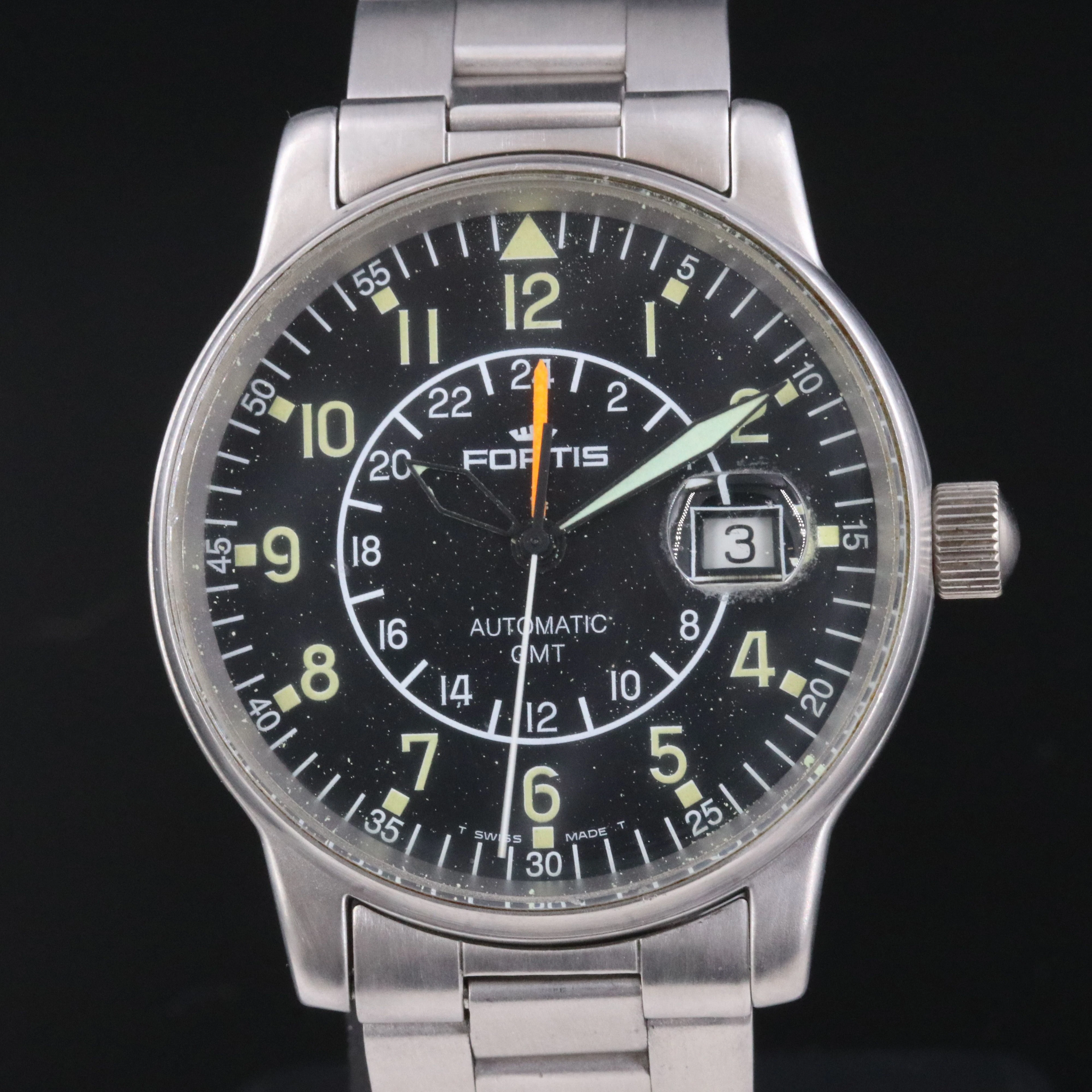 Fortis Flieger GMT 40mm Automatic Watch 596.10.143