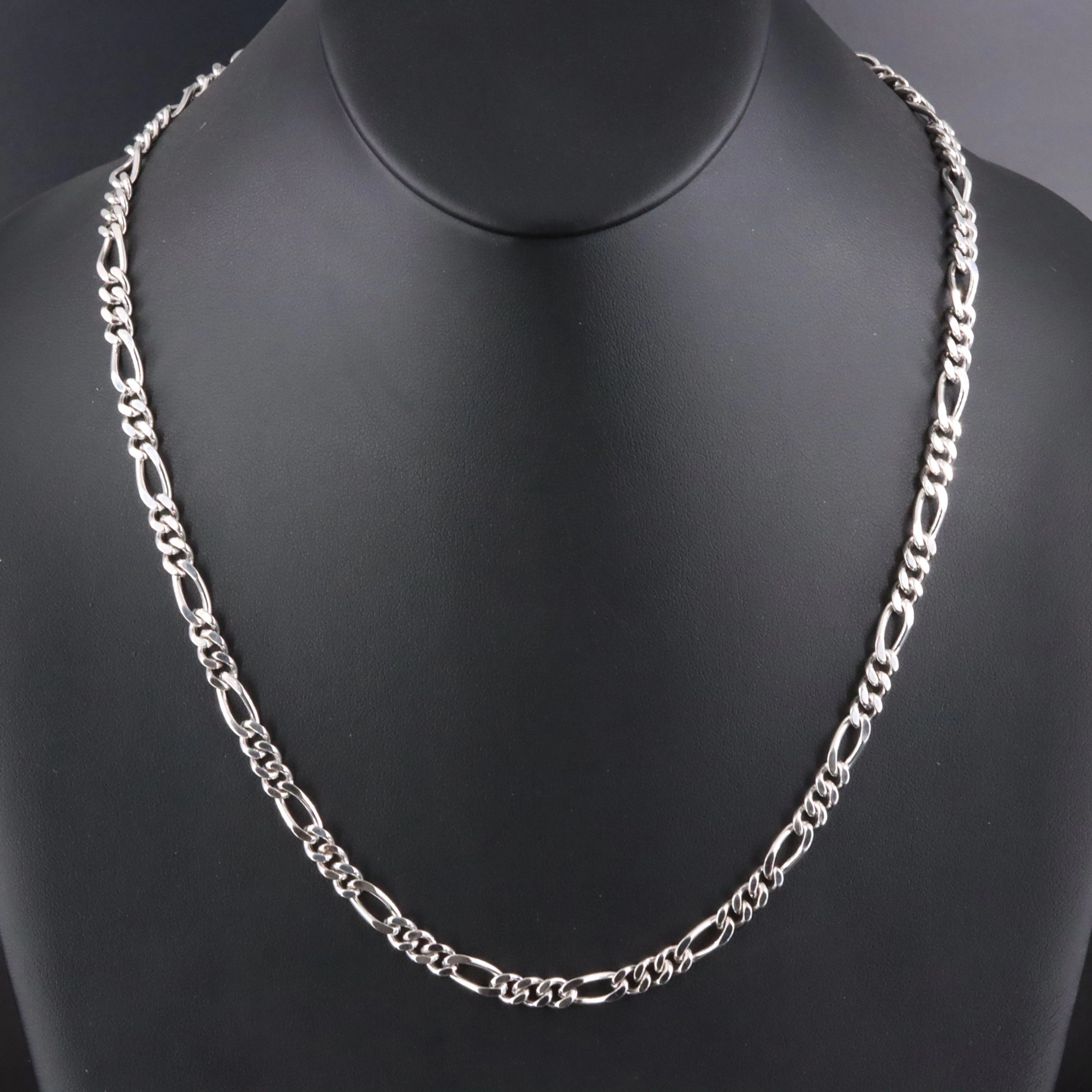 Burberry Sterling Figaro Chain Horse Necklace
