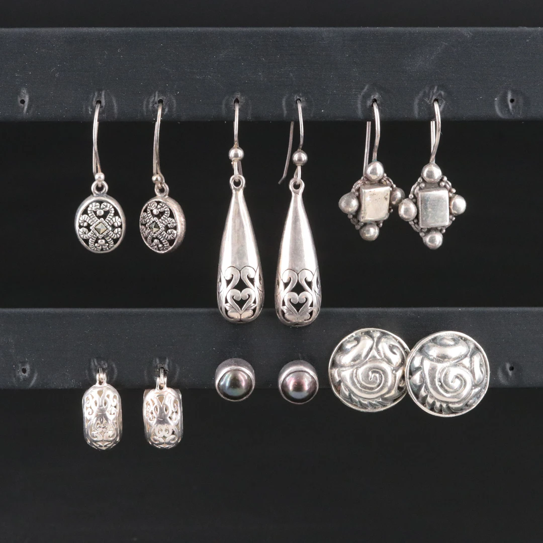 Sterling Earring Collection Featuring Pearl