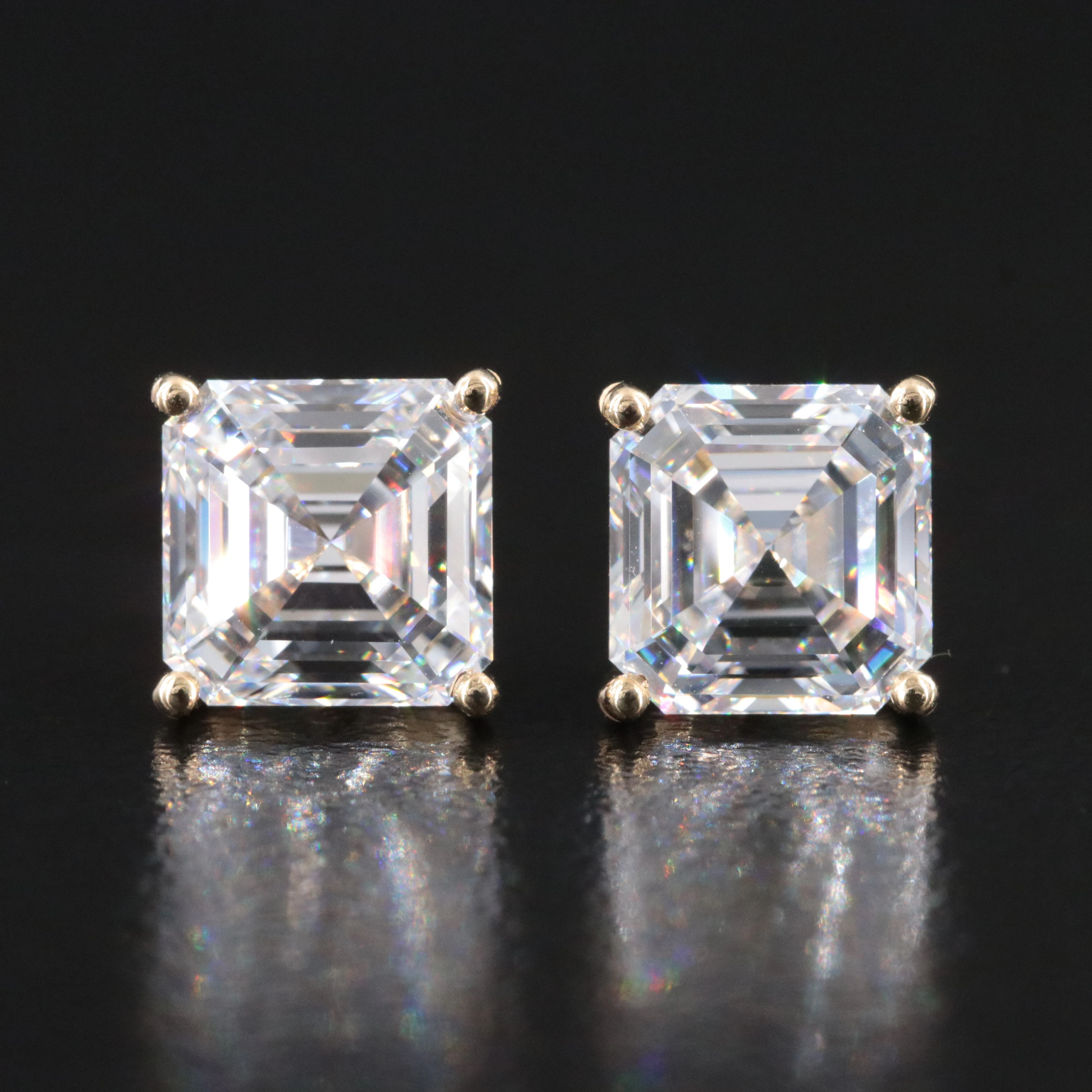 14K 4.10 CTW Lab Grown Diamond Stud Earrings with IGI Report
