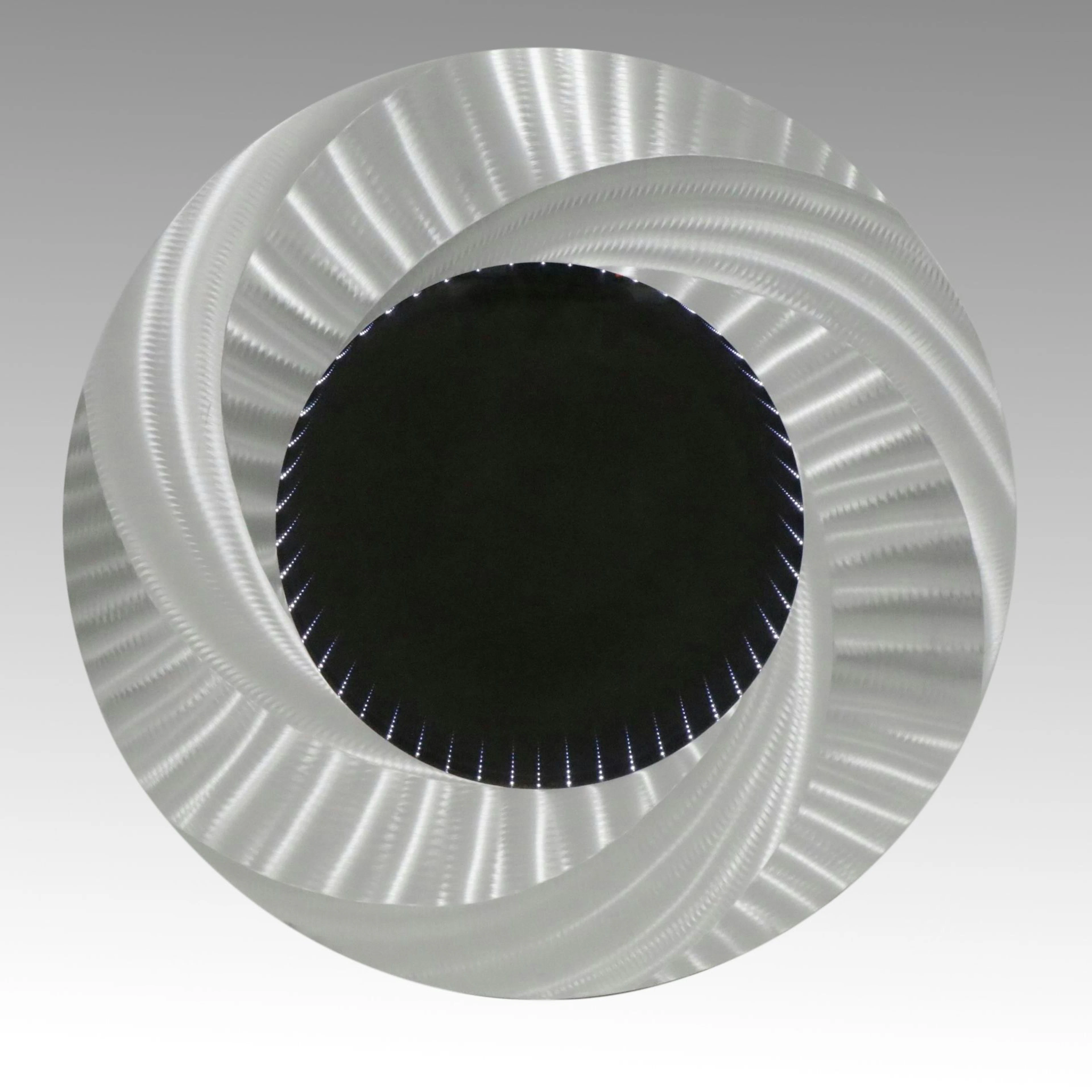 Nova Lighting Round Brushed Aluminum "Infinity" Lighted Mirror