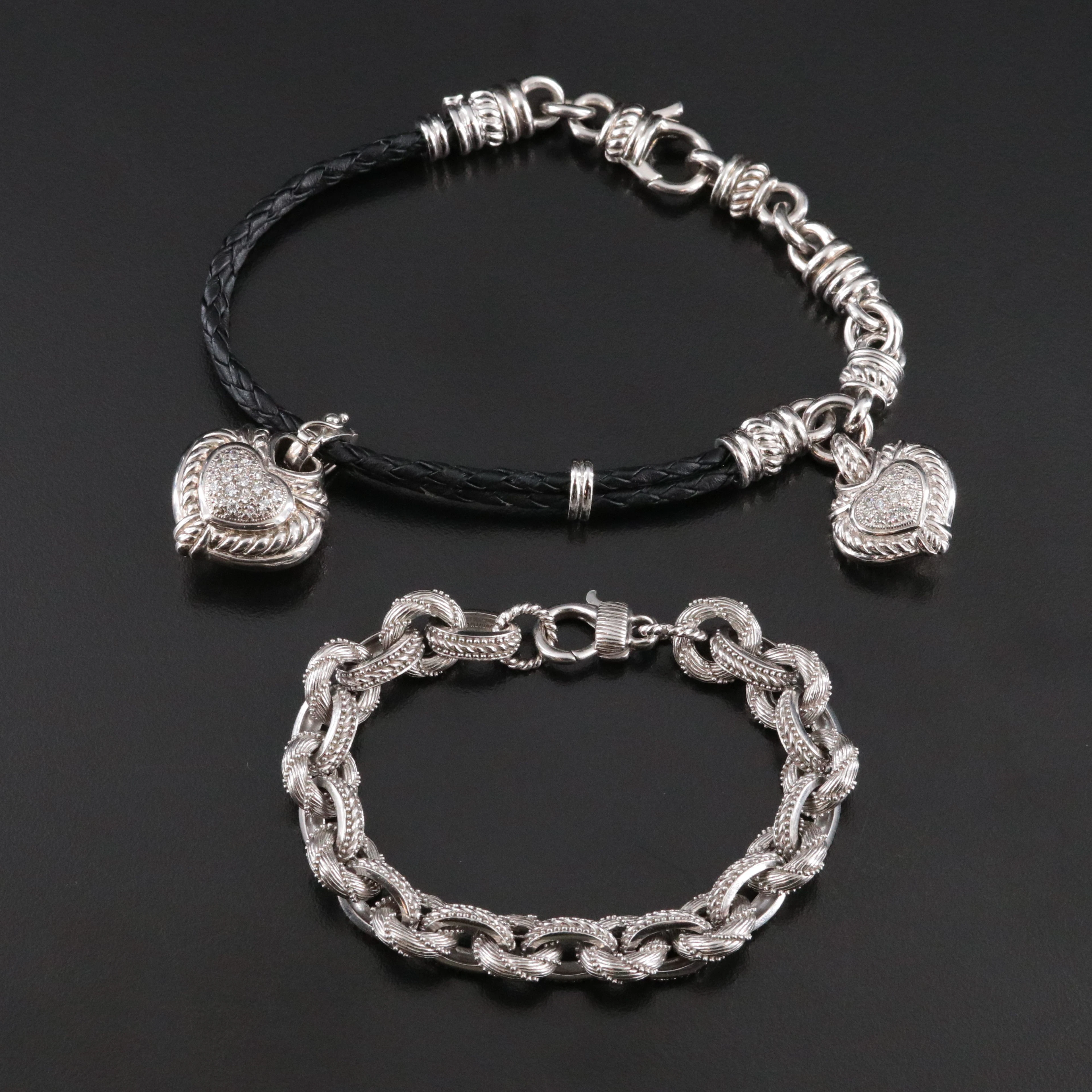 Judith Ripka Sterling CZ Bracelets