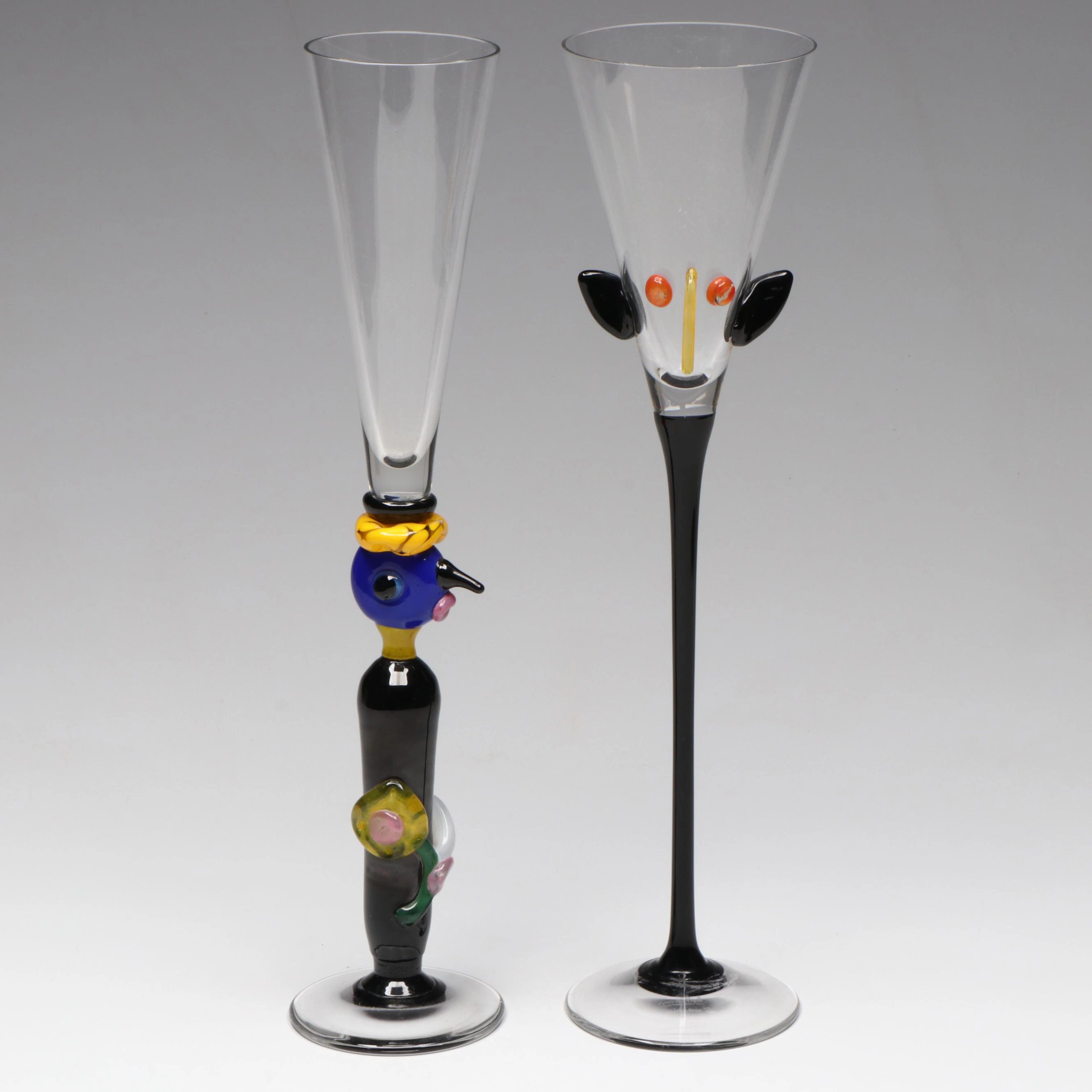 Otmar Alt and Ambrogio Pozzi for Rosenthal Art Glass Vases