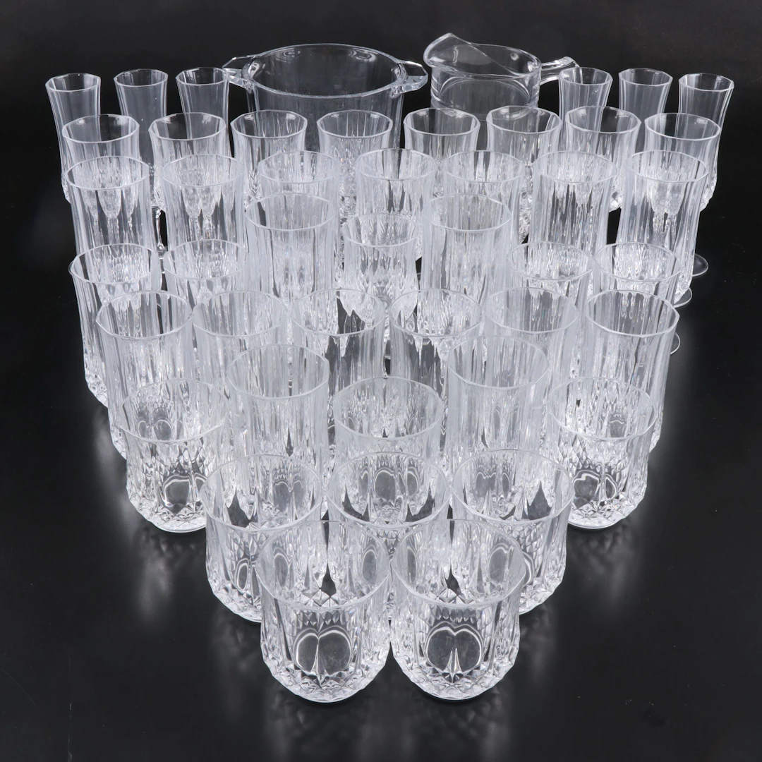 Crystal Ice Bucket, Pitcher, Wine Glasses, and More Stemware