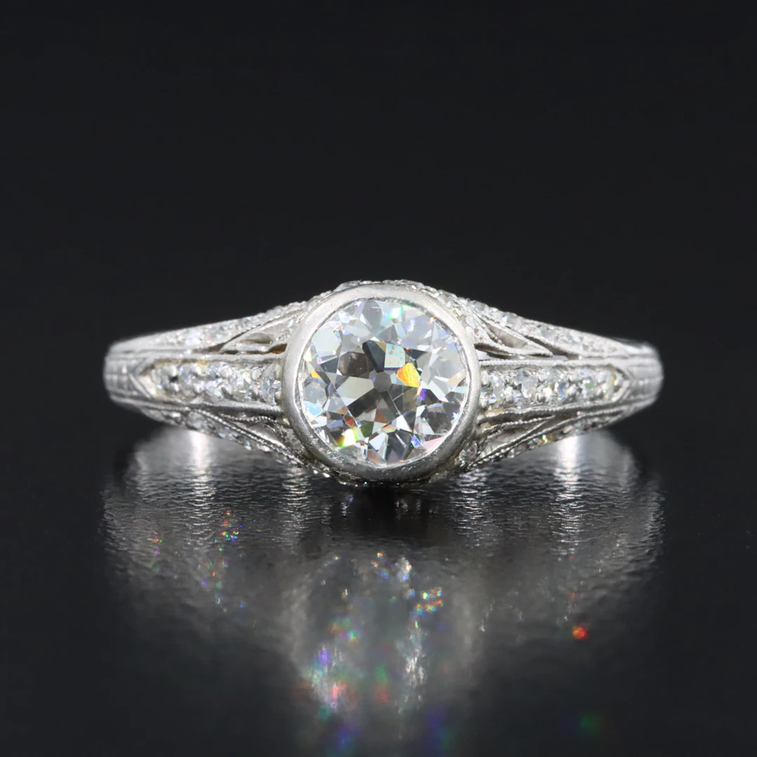 Art Deco Platinum 1.91 CTW Diamond Ring