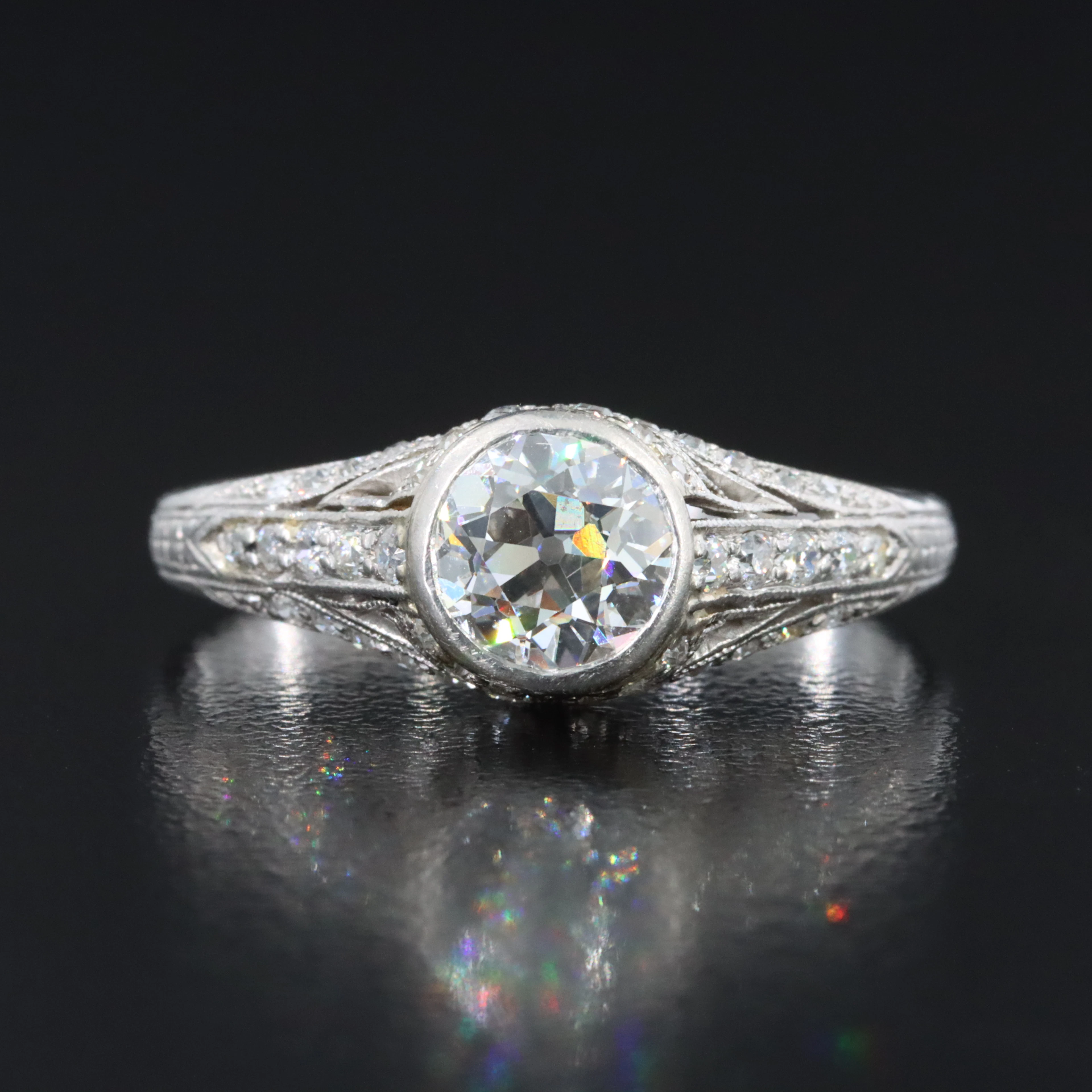 Art Deco Platinum 1.91 CTW Diamond Ring