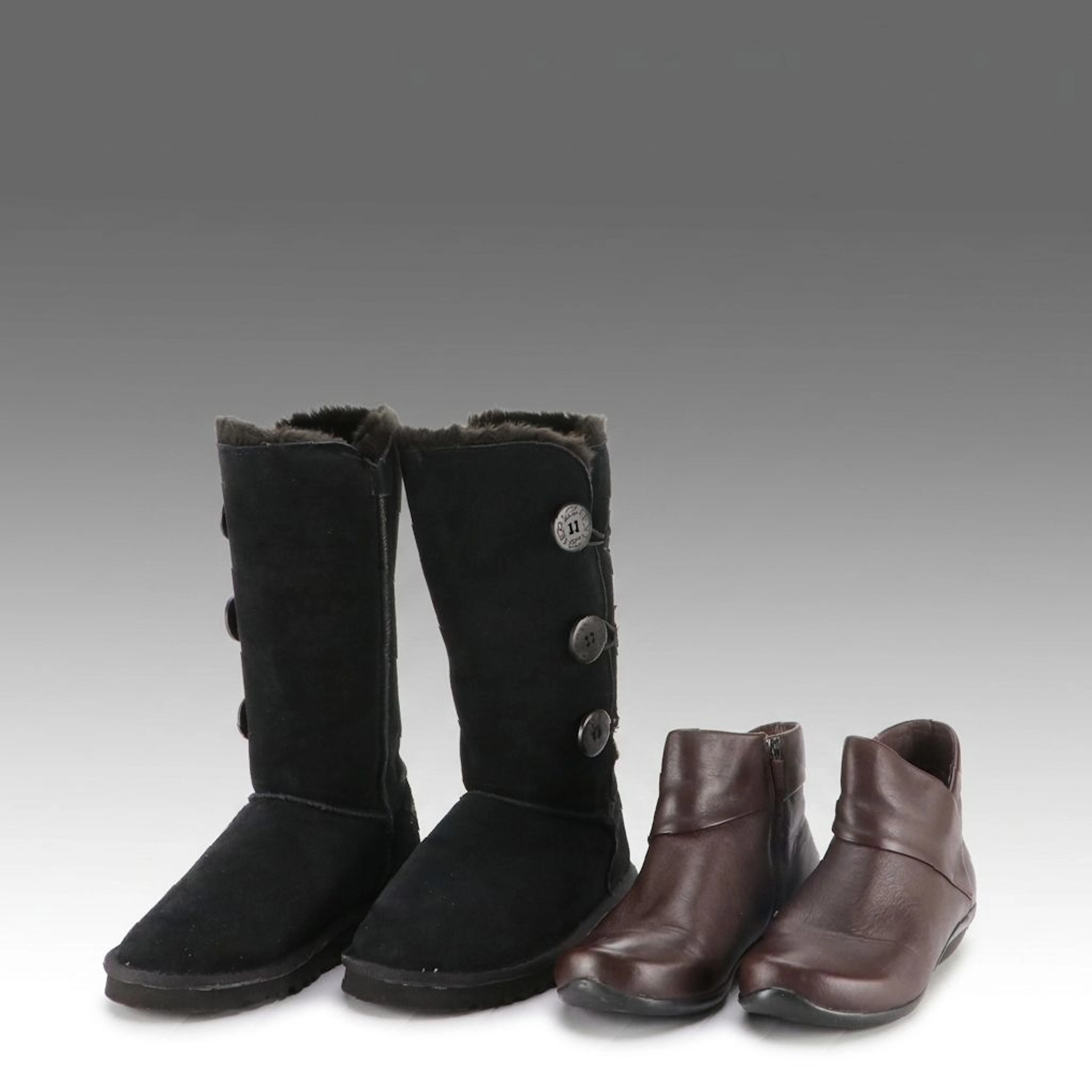 UGG Bailey Triple Button Sheepskin Winter Boots and Dansko Leather Booties