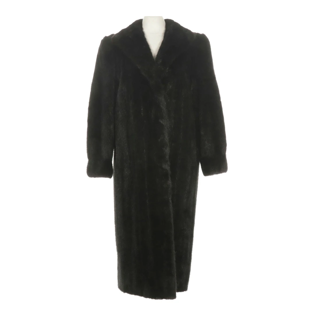 Dyed Black Mink Fur Full-Length Coat