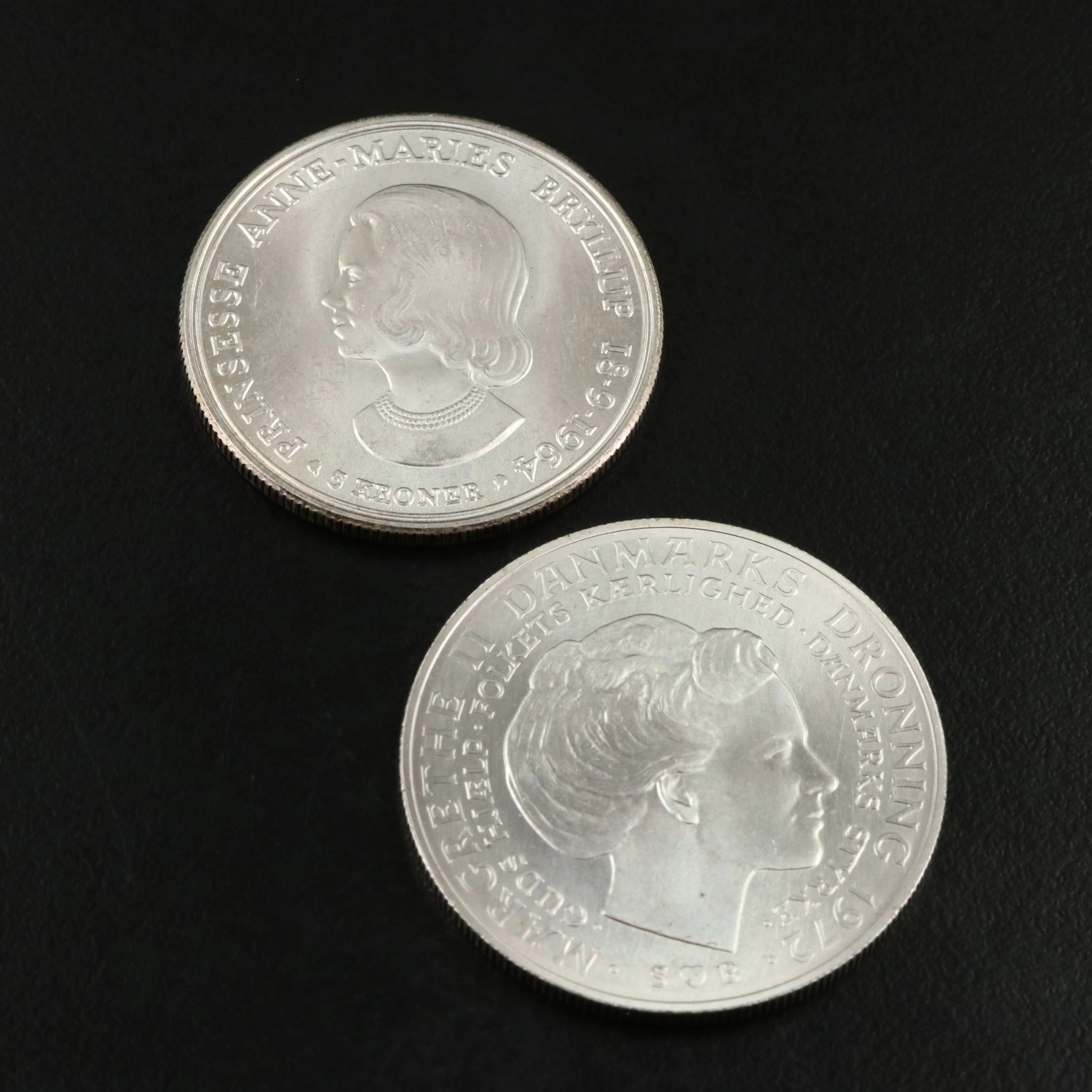 Two Denmark Commemorative Silver Coins