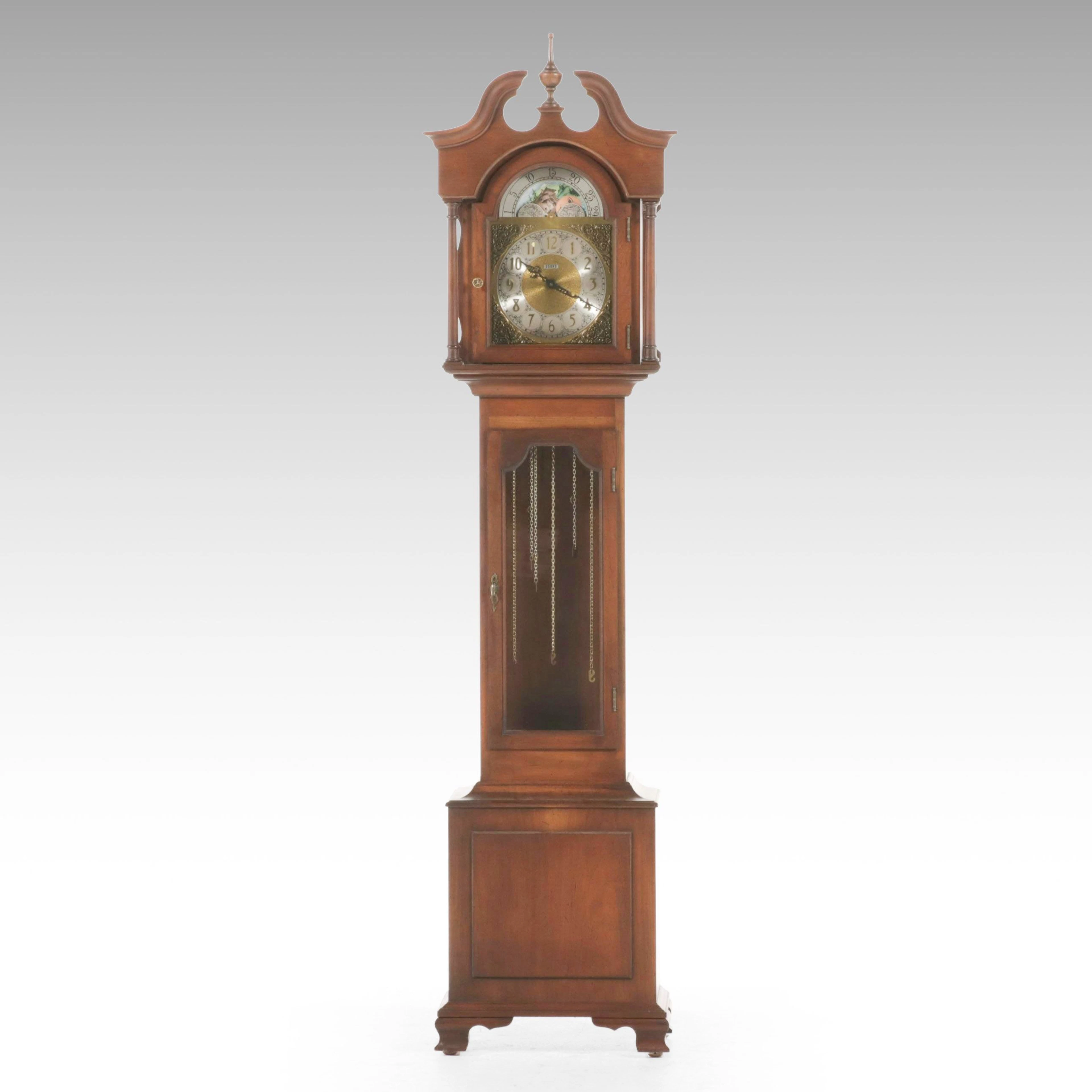 Trend Clocks by Sligh Chippendale Style Grandfather Clock, Late 20th Century