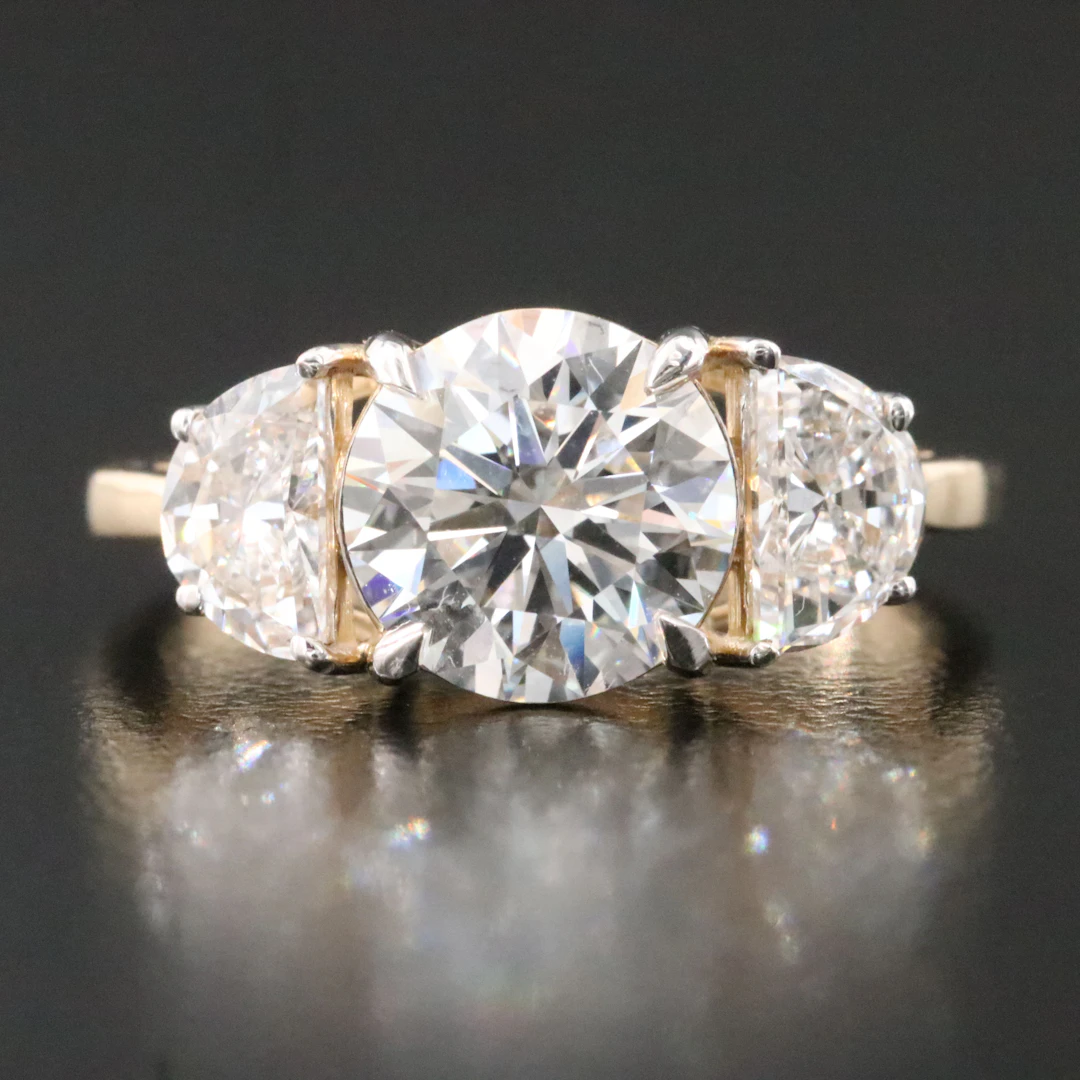 14K 2.98 CTW Lab Grown Diamond Ring with IGI Report