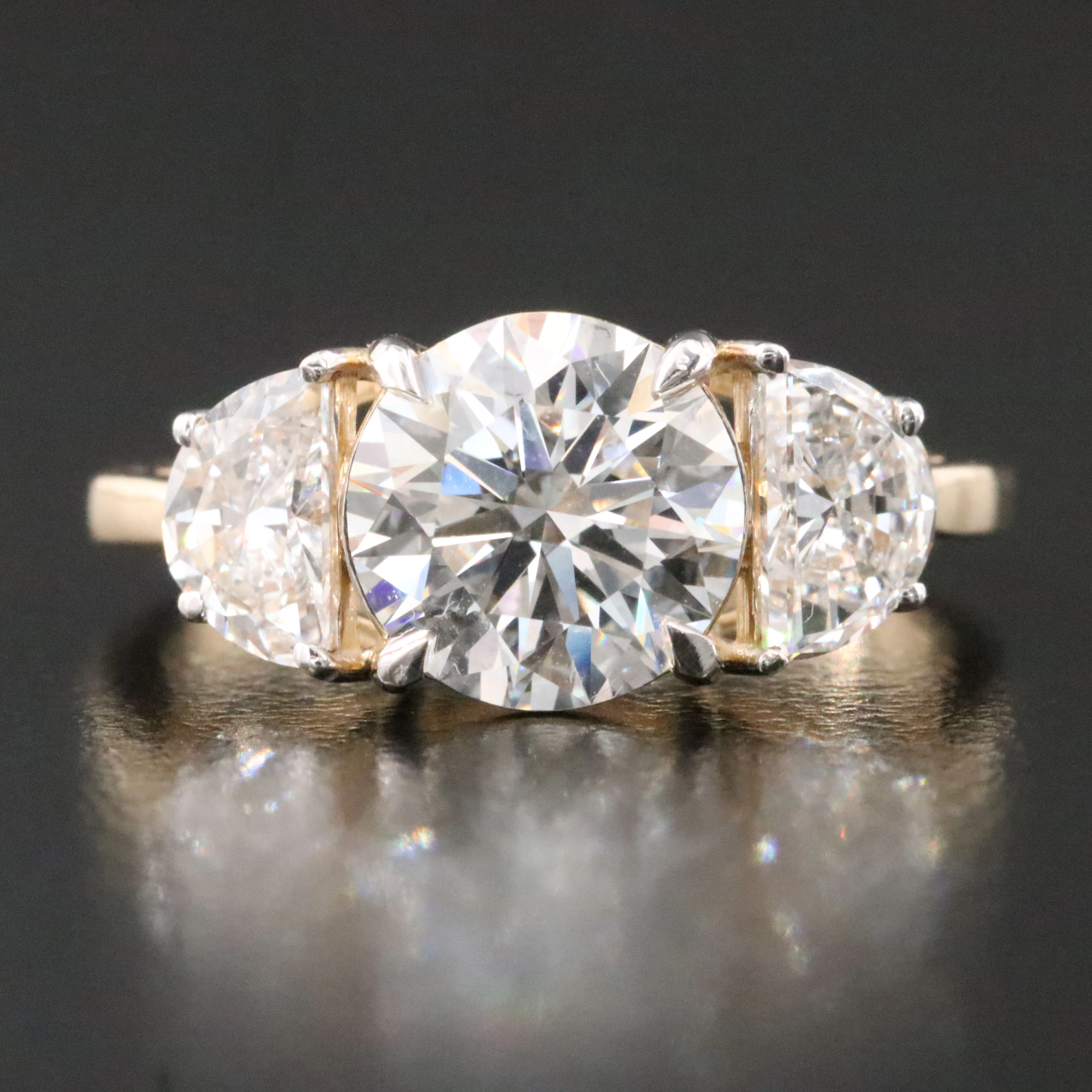 14K 2.98 CTW Lab Grown Diamond Ring with IGI Report