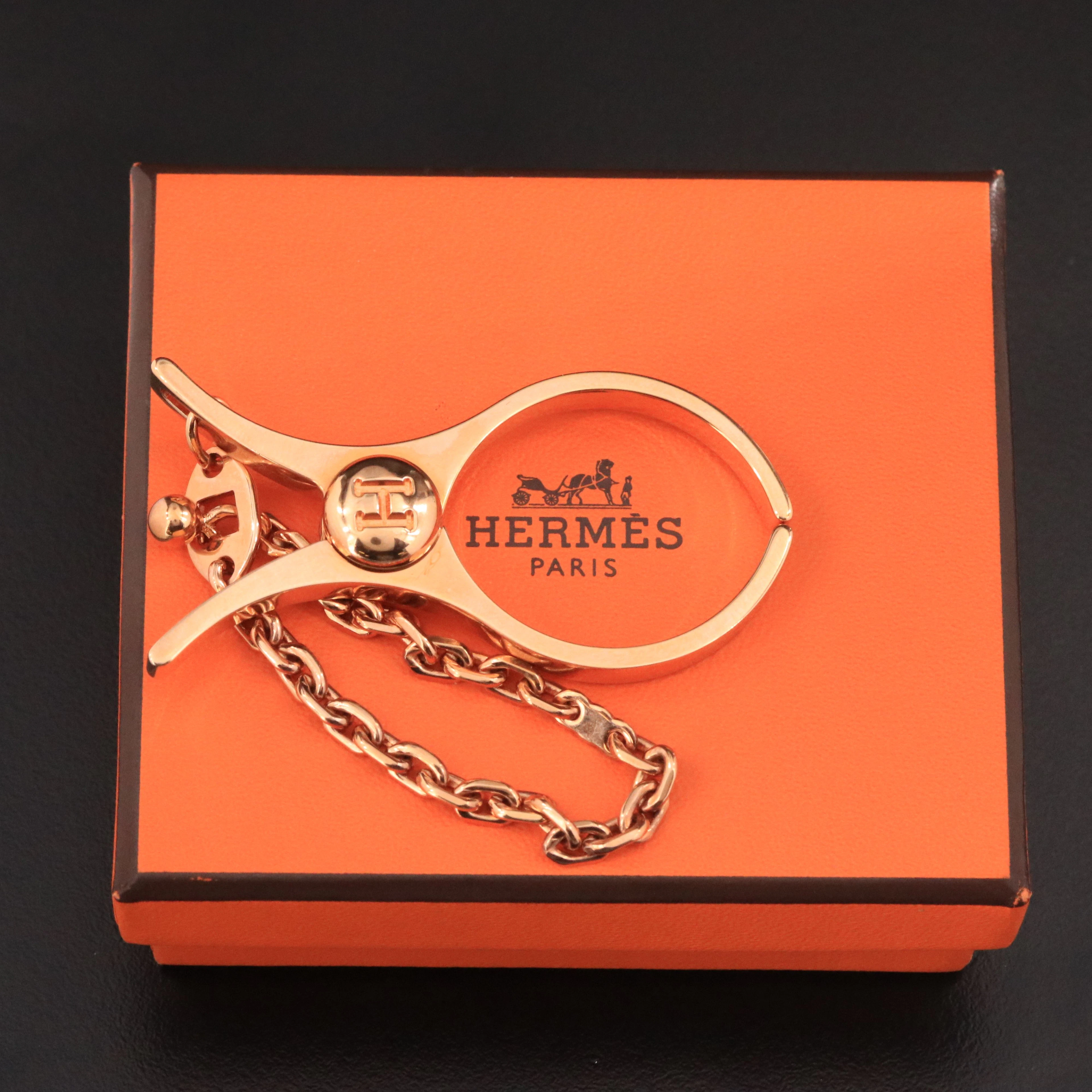 Hermès Filou Glove Clip in Rose Gold Tone