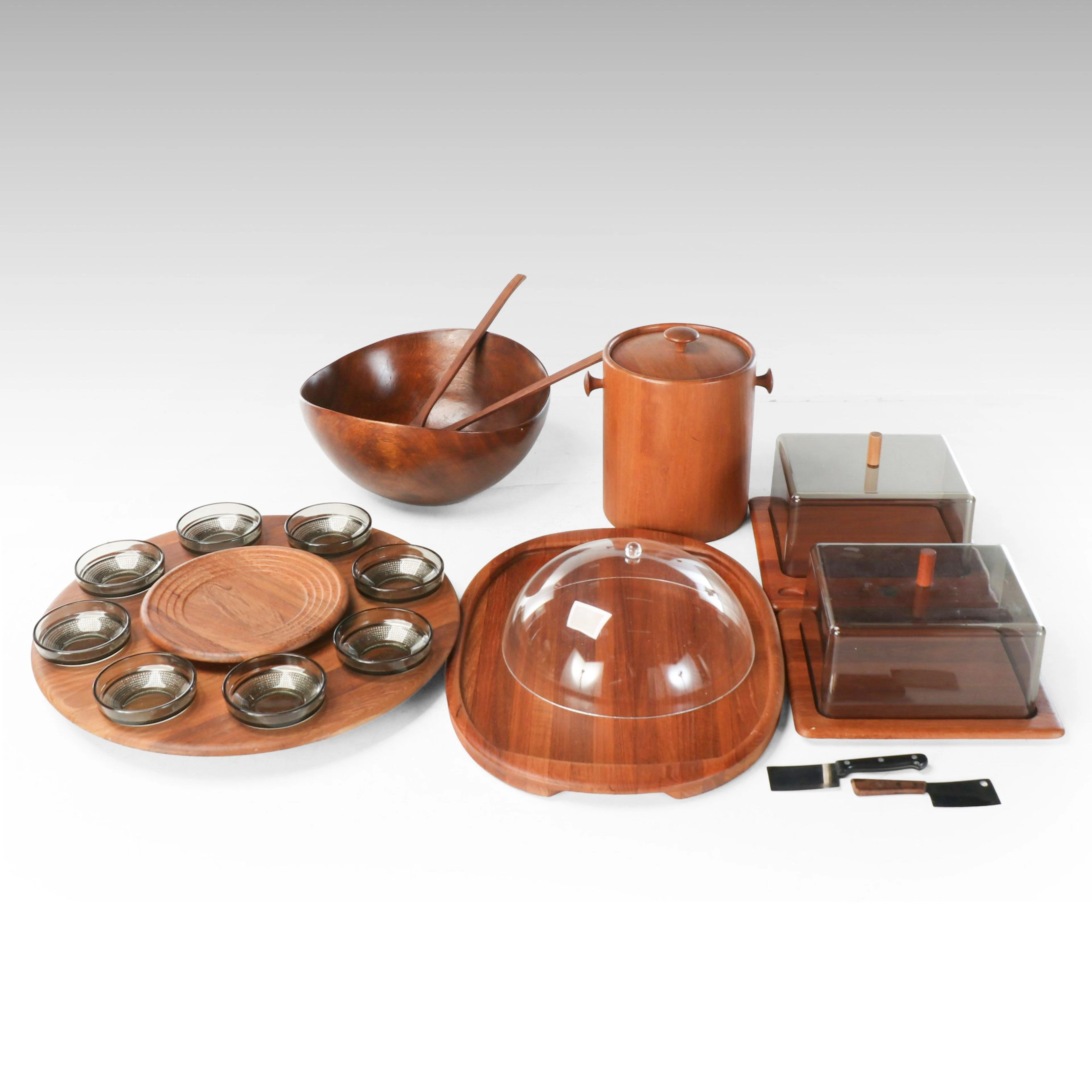 Digsmed Lazy Susan, Cheese Tray and More Danish Modern Serveware