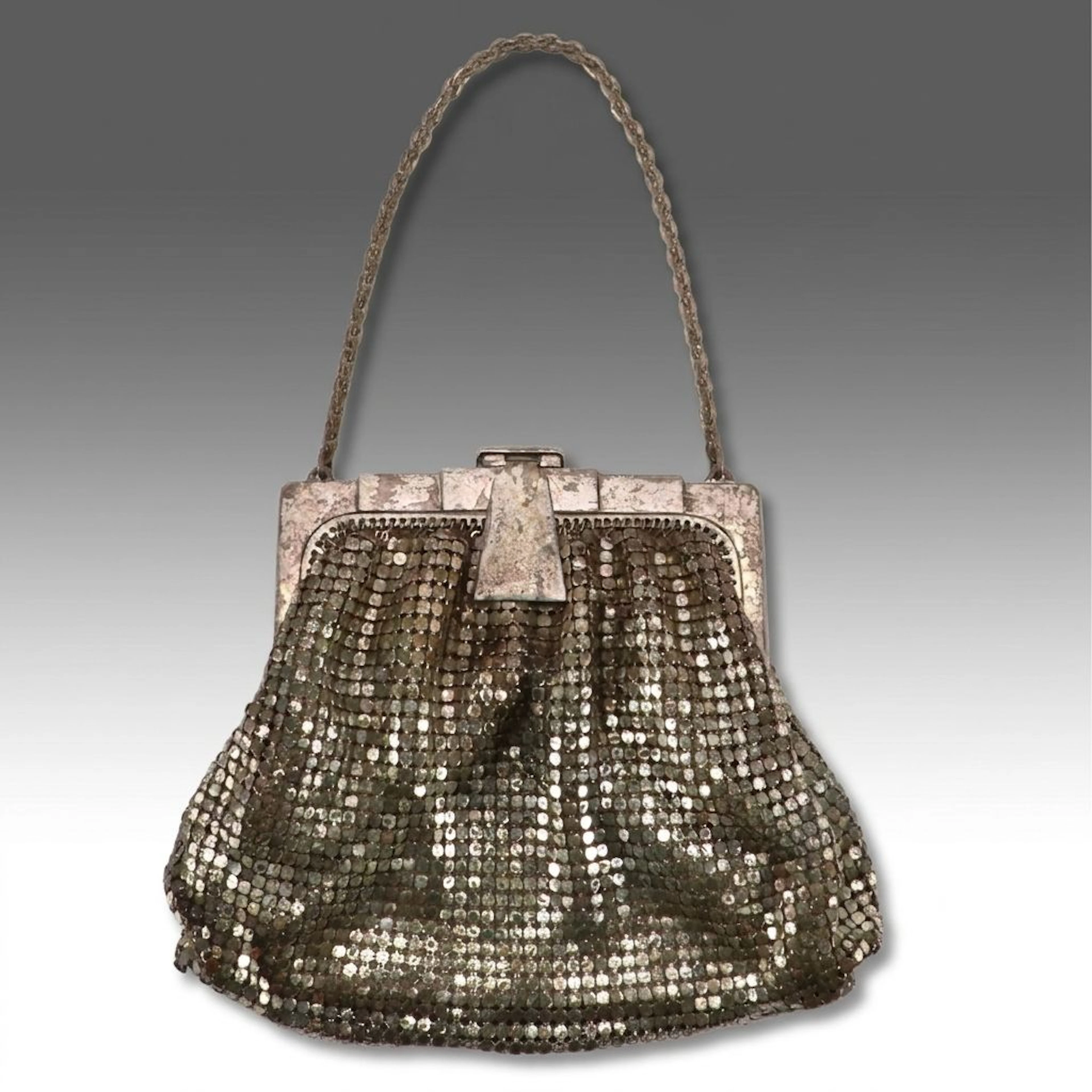 Whiting & Davis Silver Plated Mesh Handbag