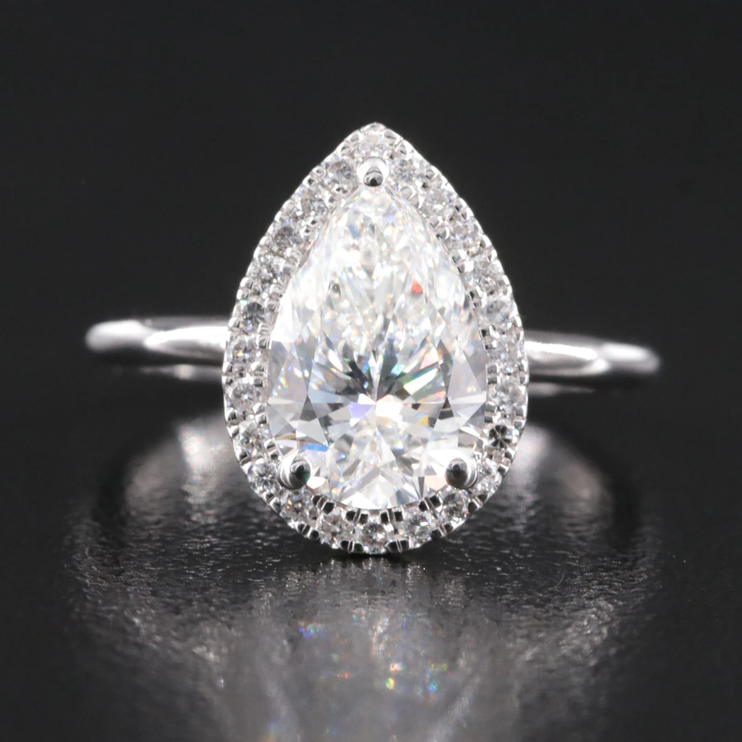 14K 2.18 CTW Lab Grown Diamond Ring with Online IGI Report