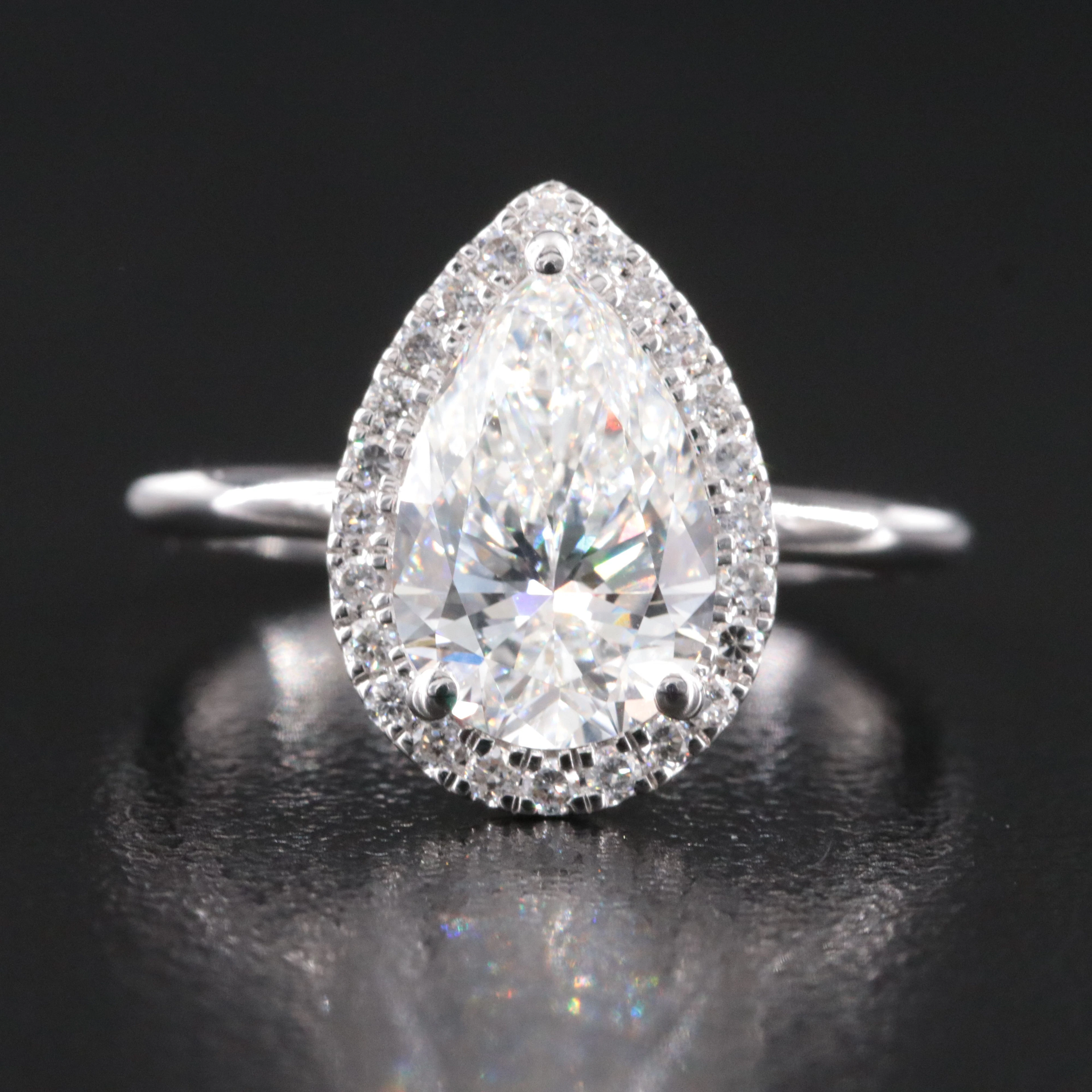 14K 2.18 CTW Lab Grown Diamond Ring with Online IGI Report
