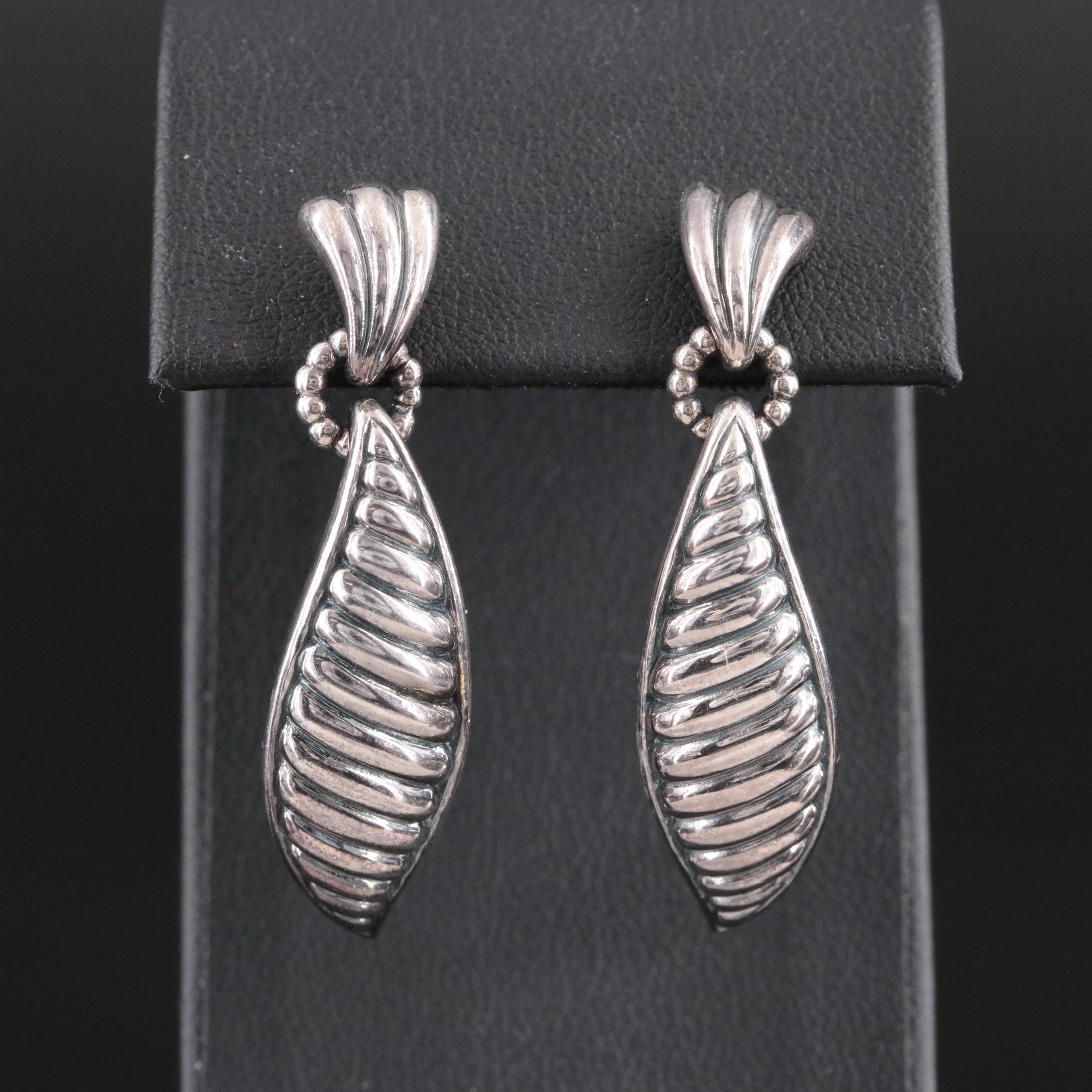 Lagos Chi Chi Sterling Fluted Drop Earrings
